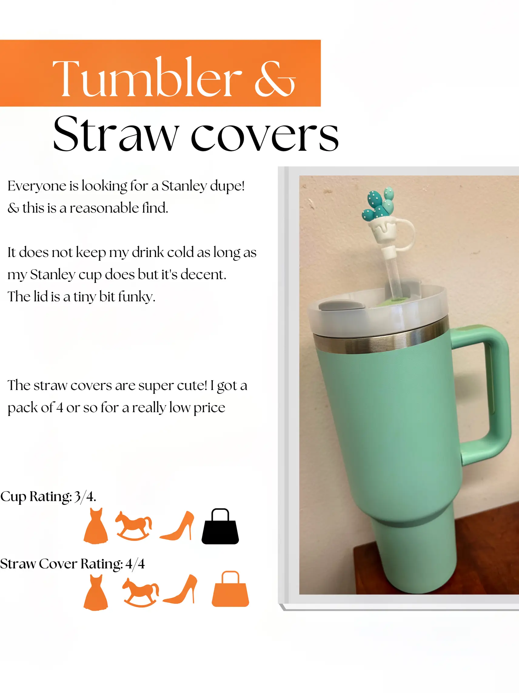 Straw Cover For Stanley Cup Suitable For Tumbler Cup - Temu