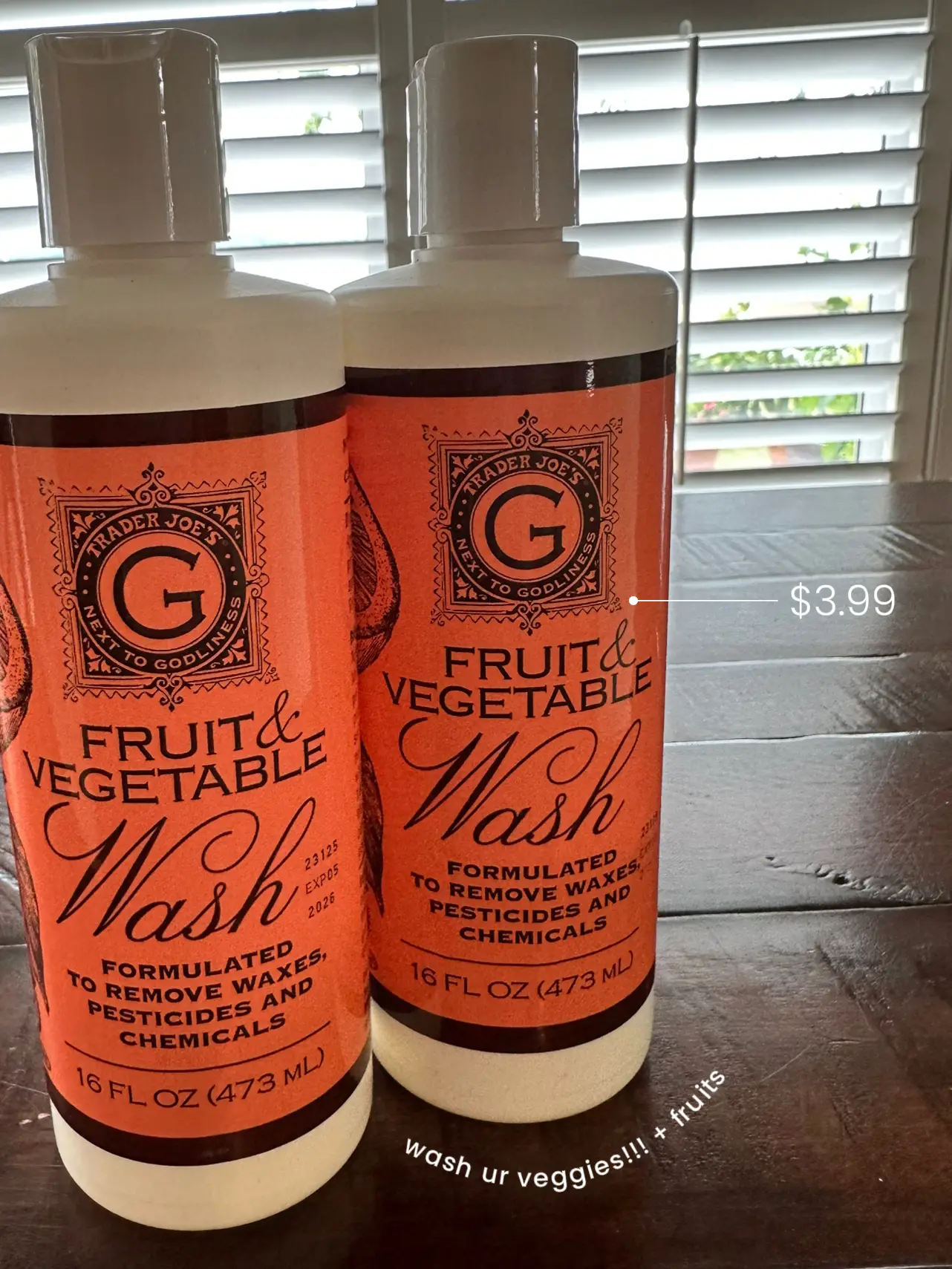 Trader Joe's [Next to Godliness] Fruit & Vegetable Wash