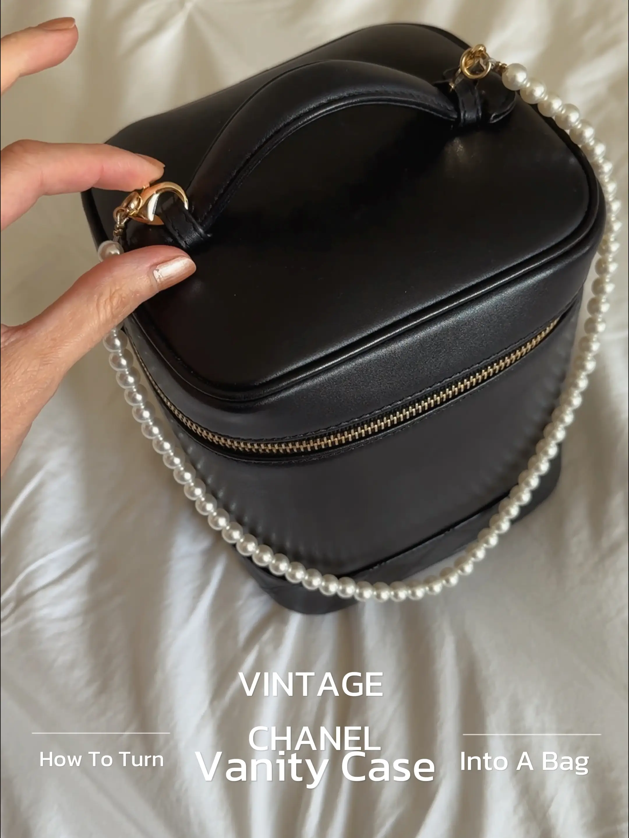 How to turn a vintage Chanel vanity case into a handbag with shoulder