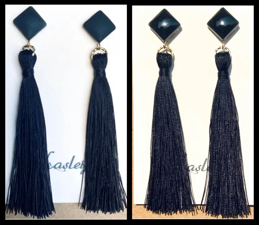 被らないけど、作ったら高くついちゃったタッセルピアス 
