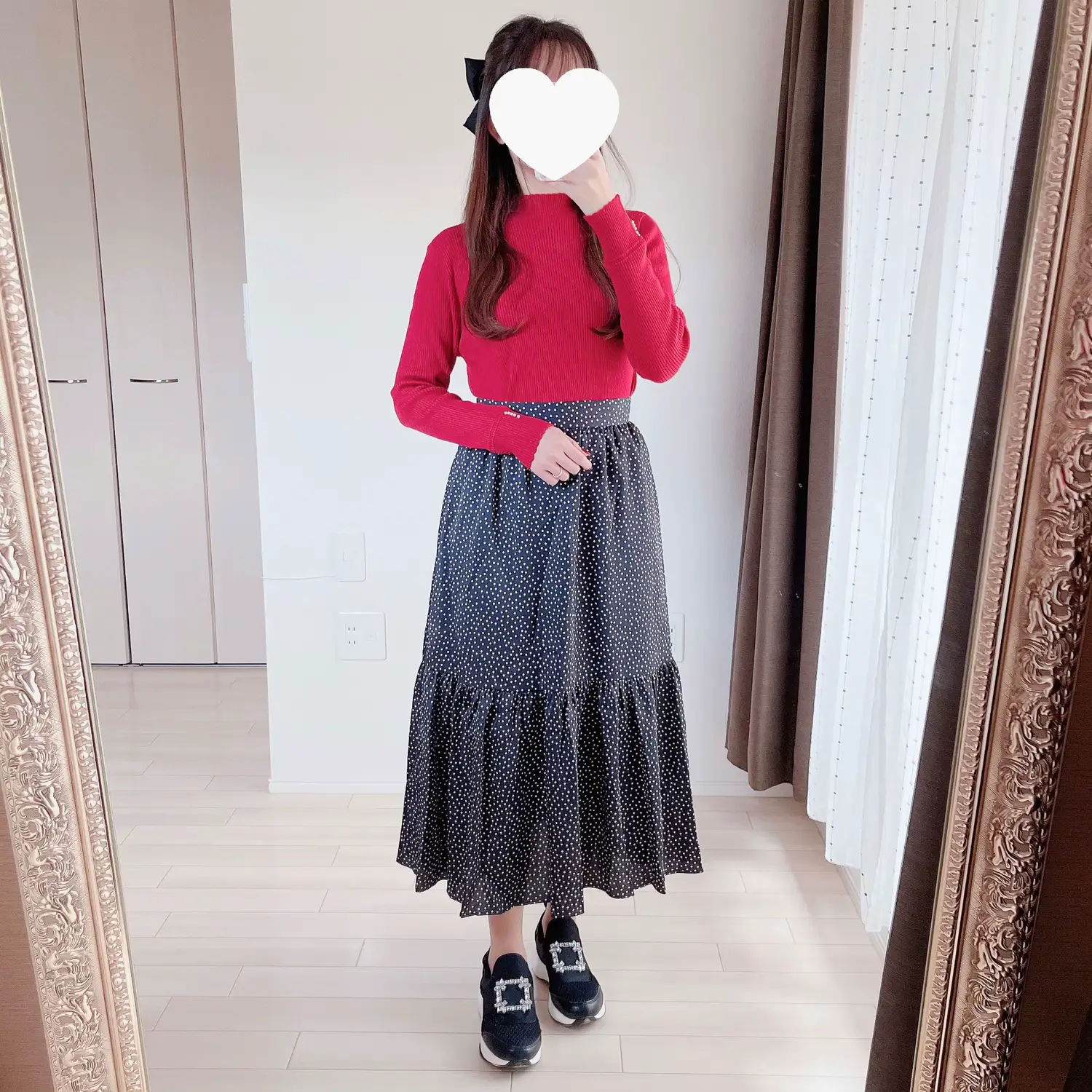 赤ニットコーデ🧶 | ゆは♡が投稿したフォトブック | Lemon8 