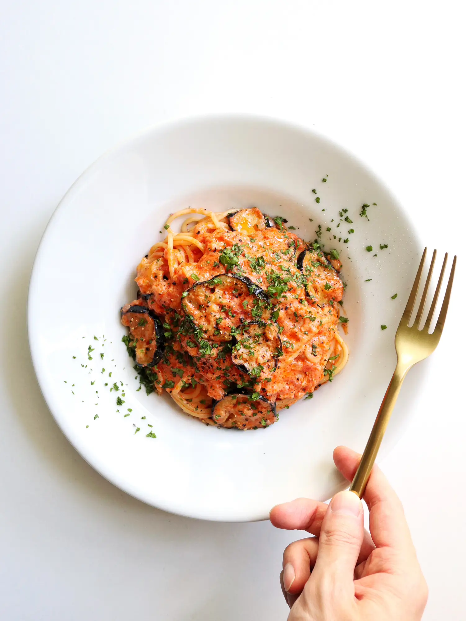 How to make "Eggplant Tomato Cream Cheese Pasta" without fresh cream🍝 Gallery posted by Ryogo