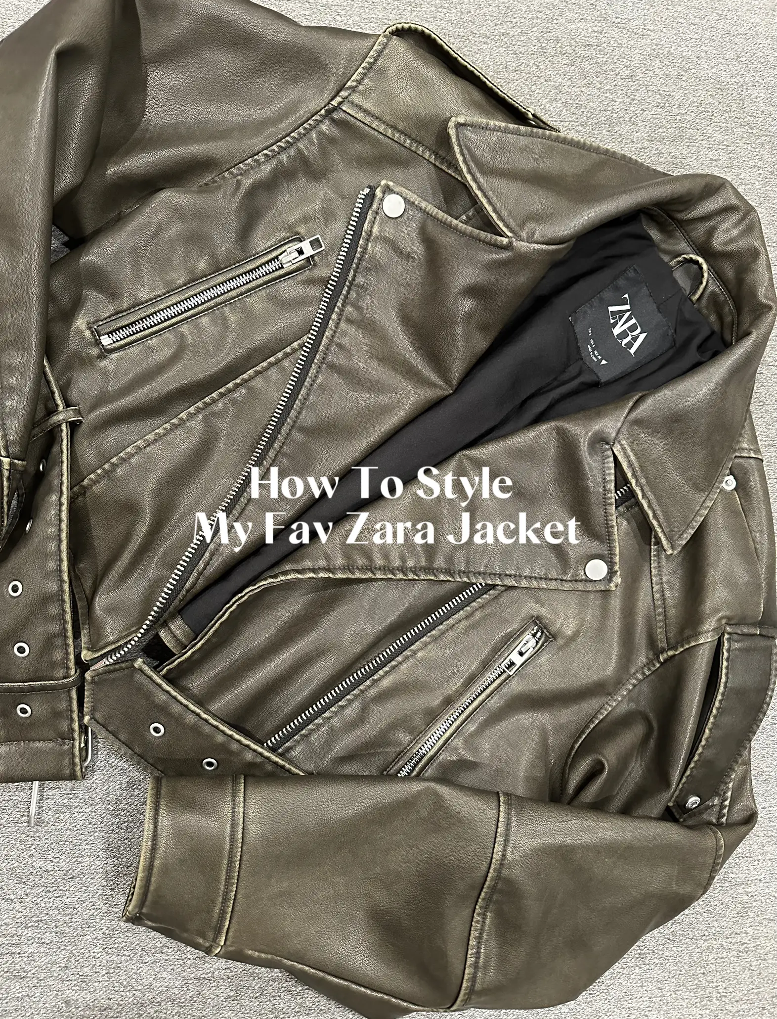 is zara leather jacket worth Lemon8 - it Search