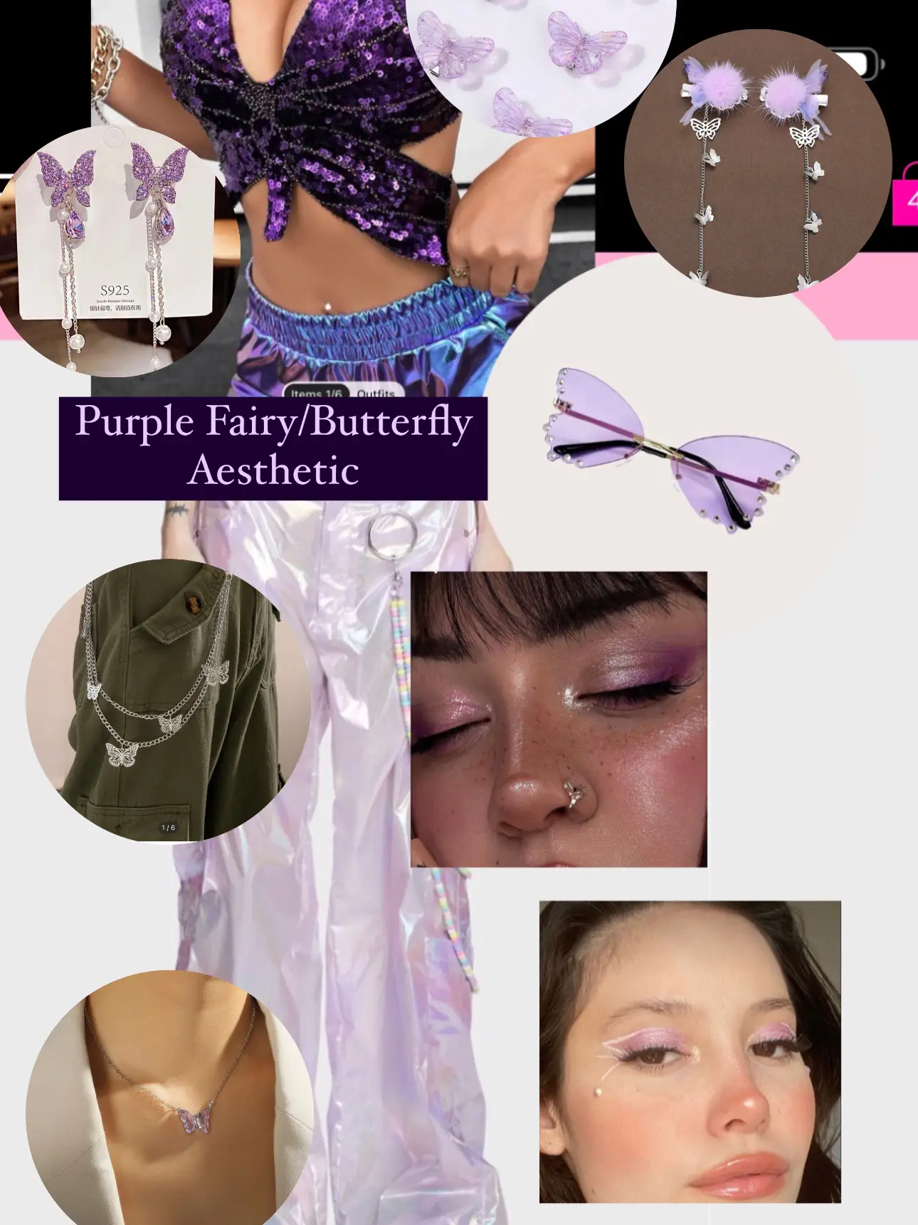 butterfly rave bra blue purple glitter EDC Outfit Inspiration