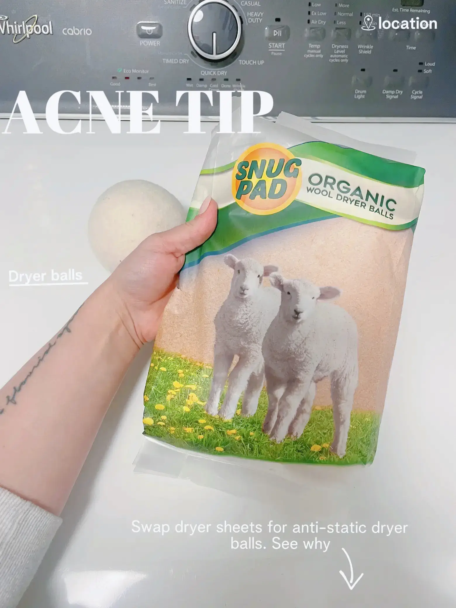 ACNE TIP Dryer Balls 🧺 แกลเลอรีที่โพสต์โดย Skin by Callie Lemon8