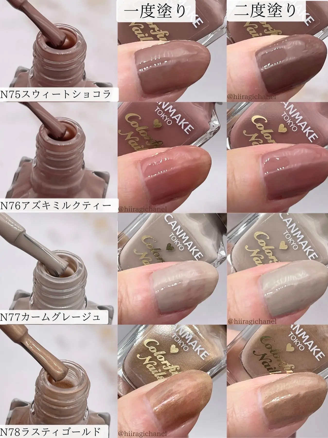 キャンメイク カラフルネイルズ N75 スウィートショコラ 8ml - ネイル