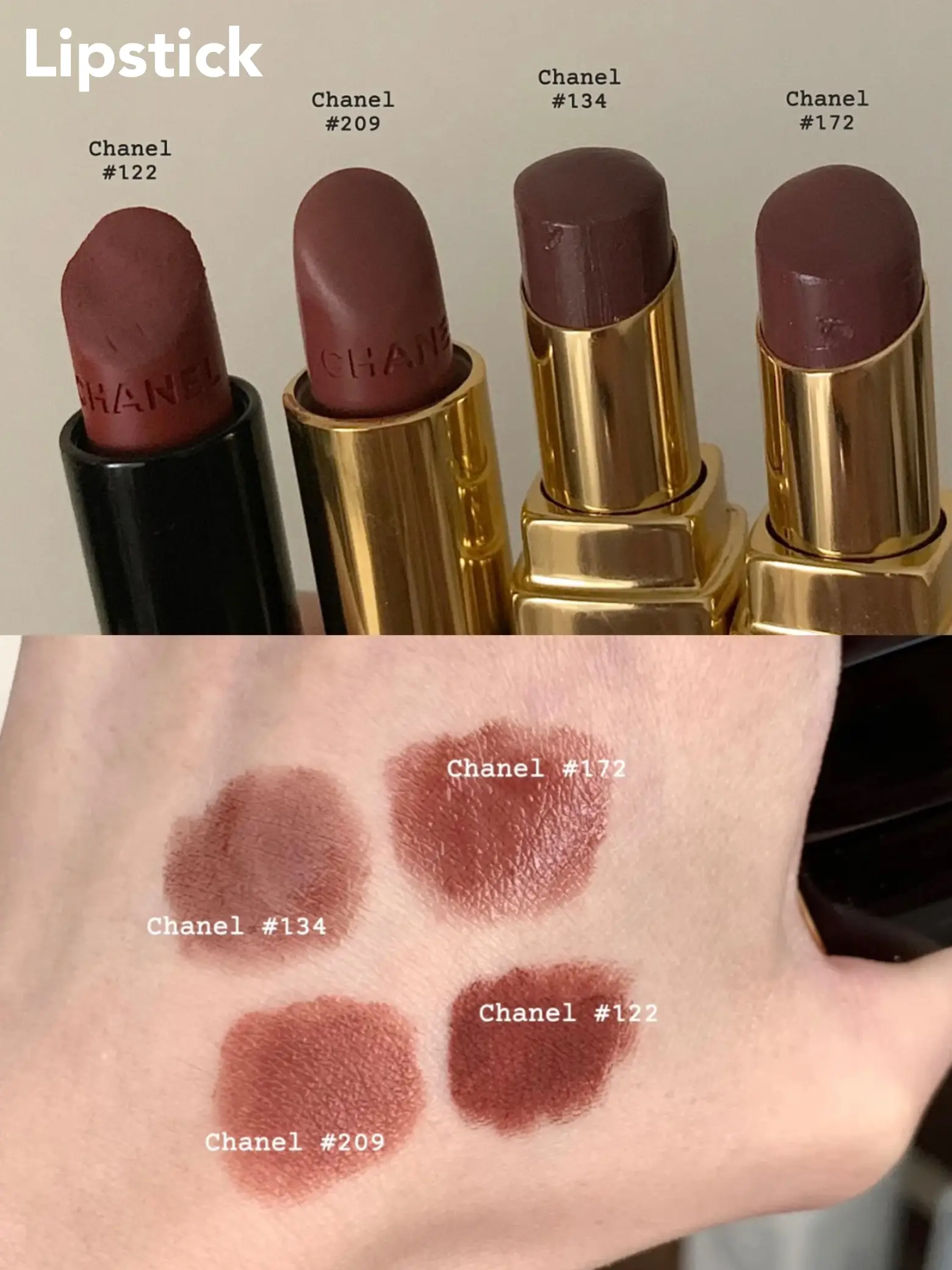 intense brown lipstick by chanel