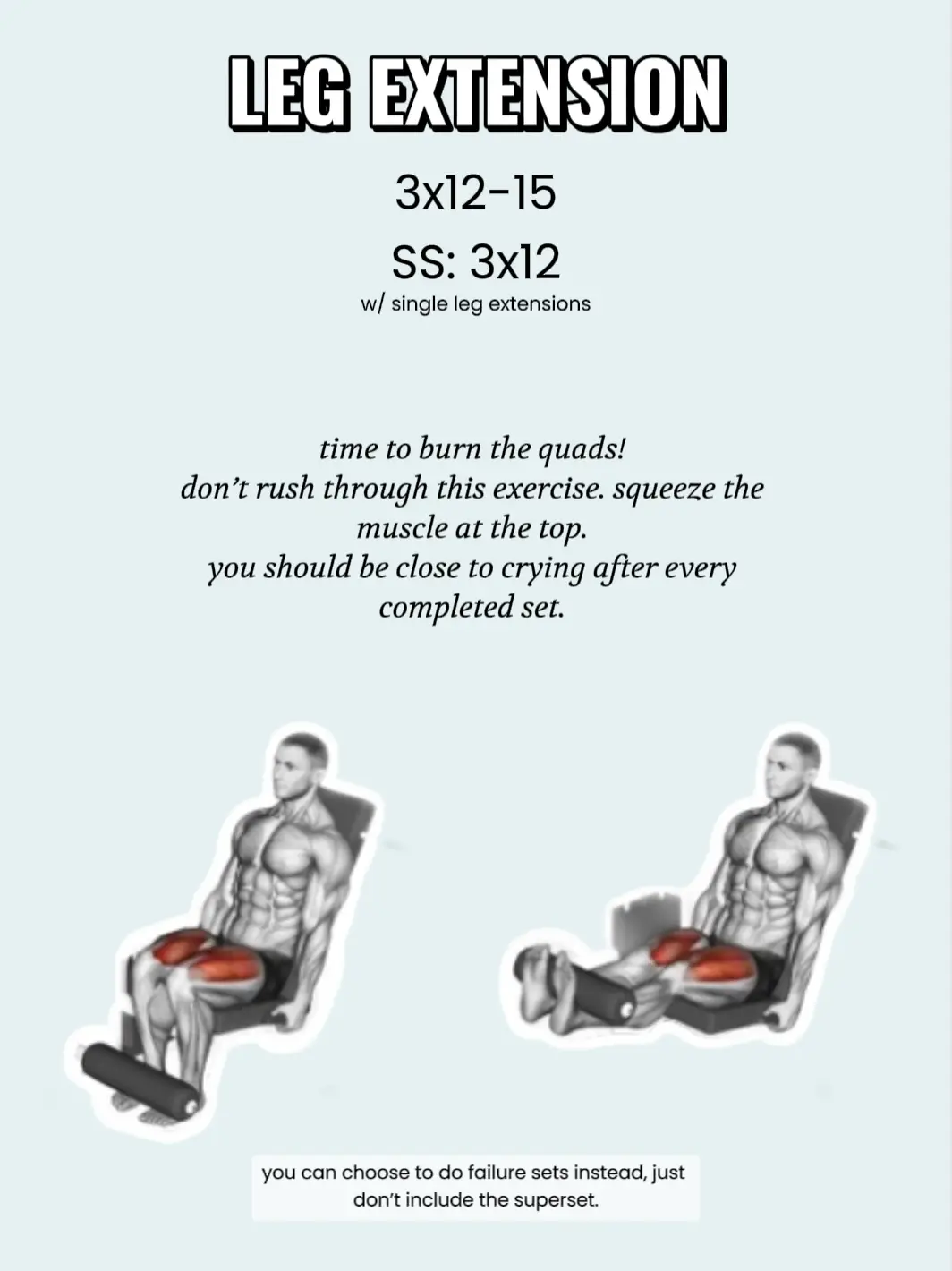 Isolate those Quads from home! ⬇️ If you don't have a leg