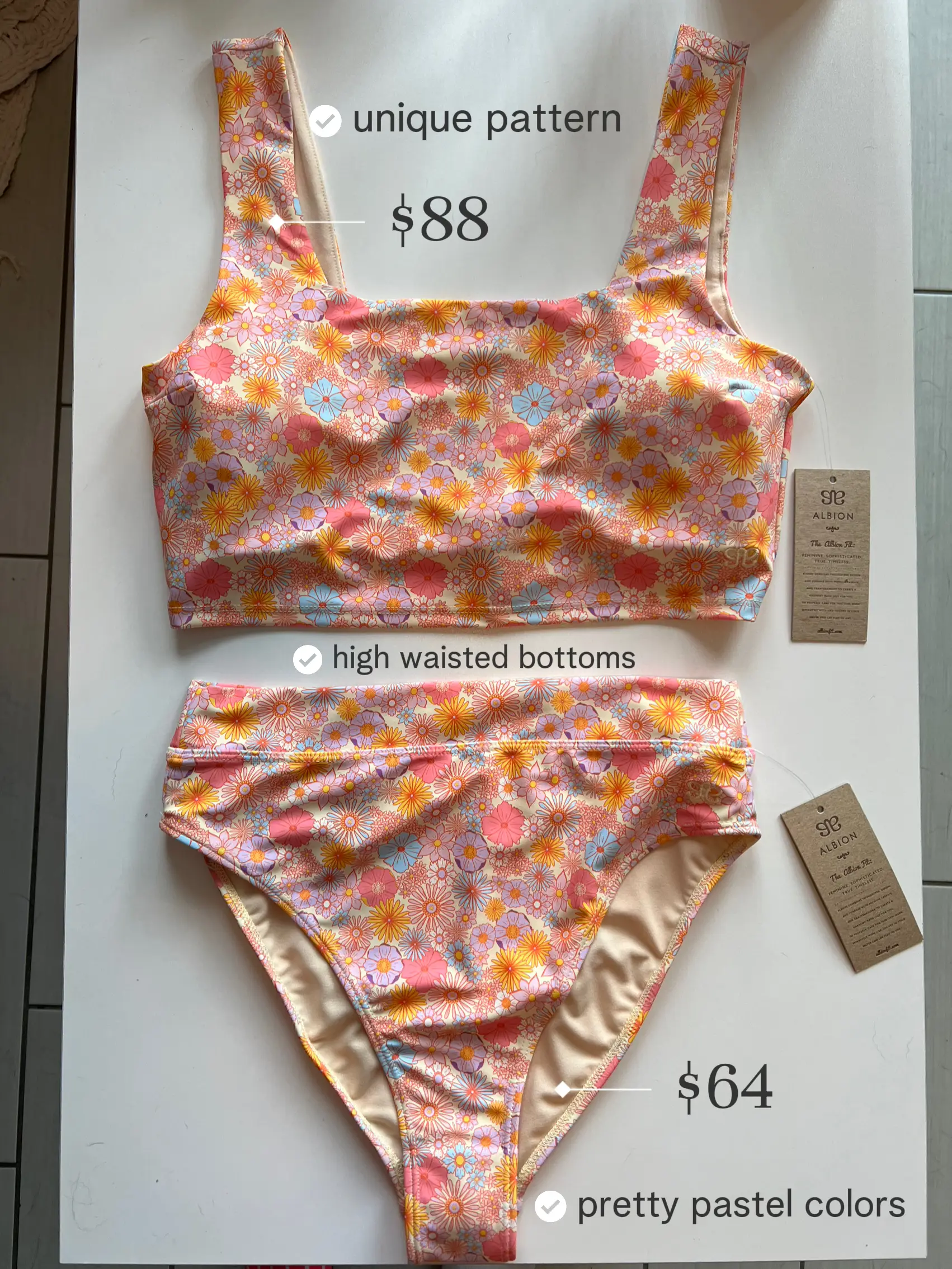 SHEIN Swim BohoFeel Paisley Print Bikini Set Crop Tank Top & Boxer Shorts 2  Piece Swimsuit