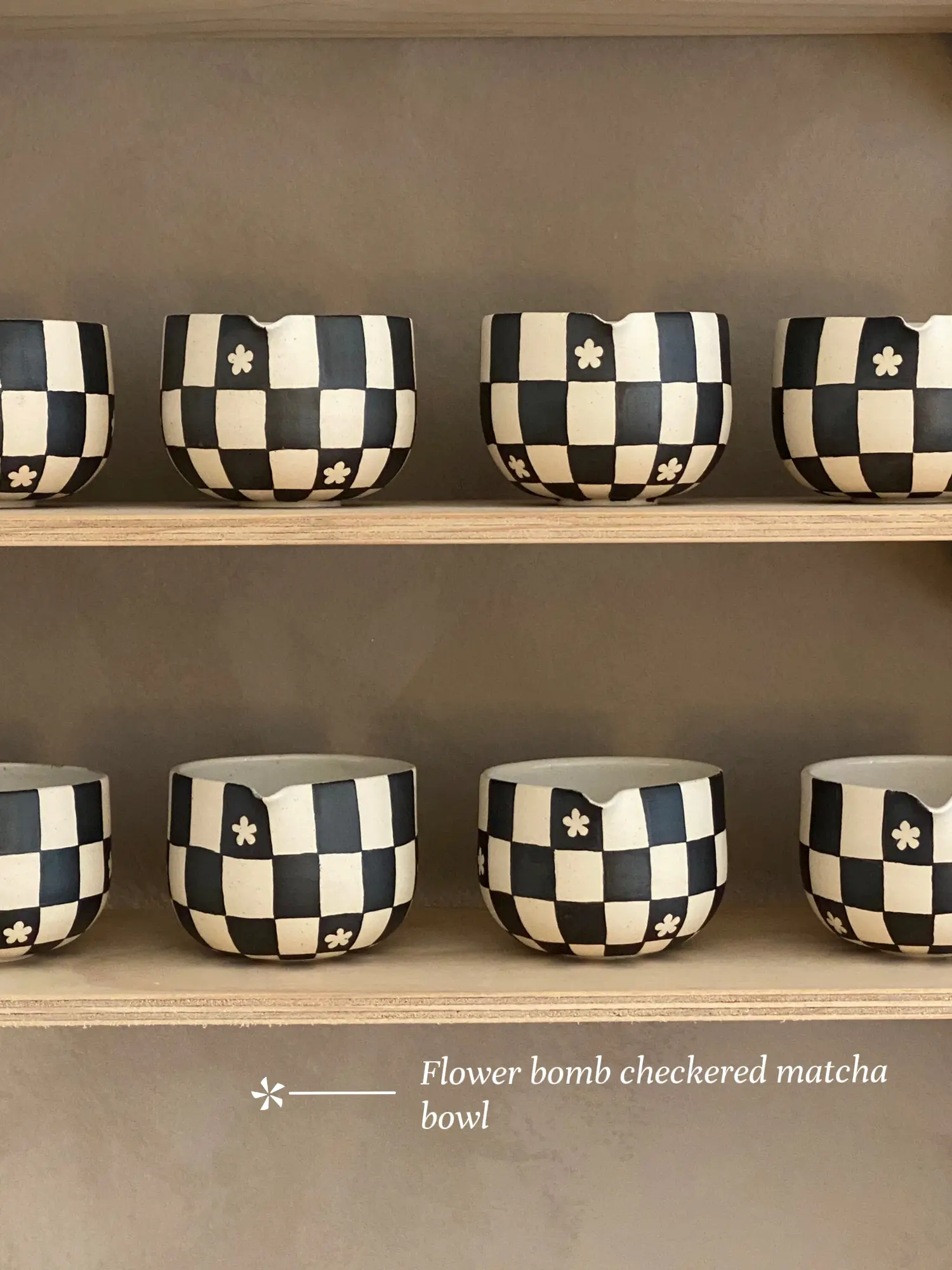 Checkered flower bomb matcha bowl | Gallery posted by Littlematch | Lemon8