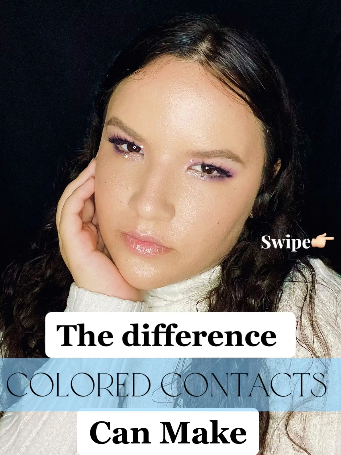 Colored Contacts Before and After