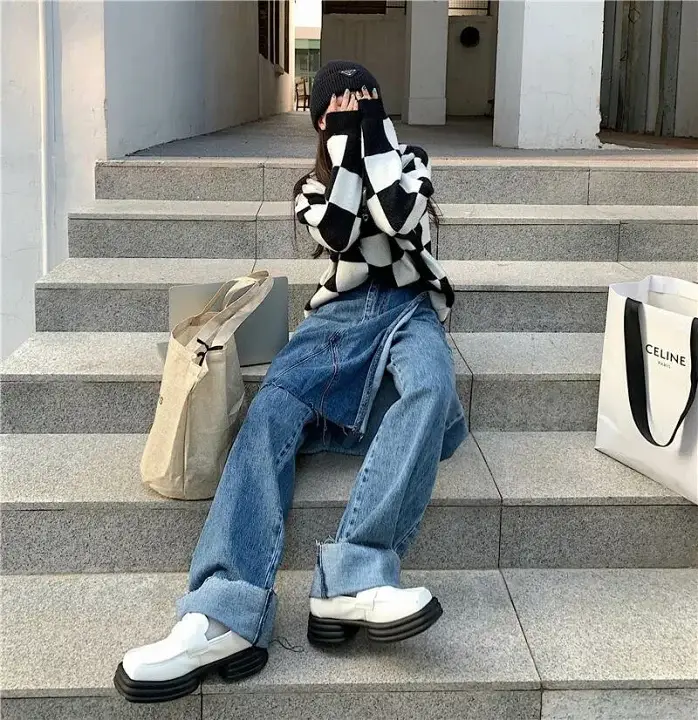 ラップスカートをレイヤードしたようなデニムのワイドパンツ♡ | イチ  