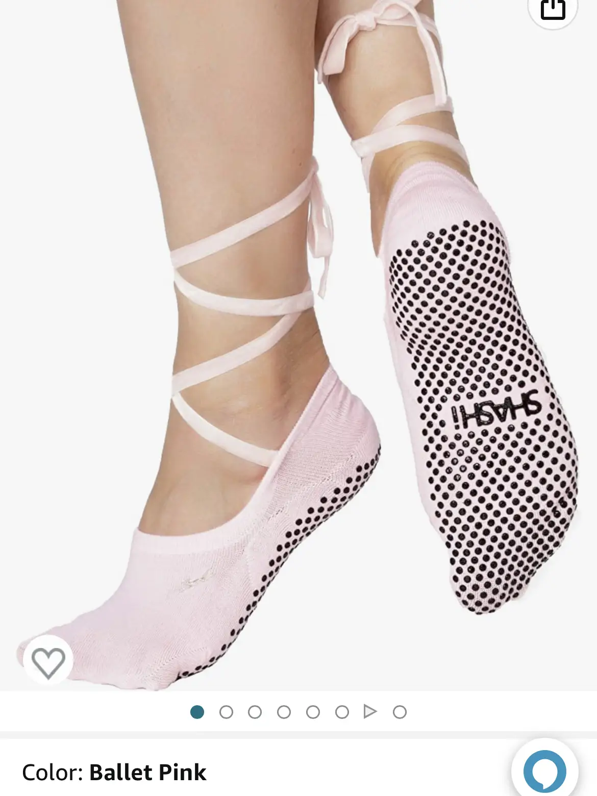 Sam Ankle Grip Socks - Sheer Pink Jungle (Barre / Pilates)