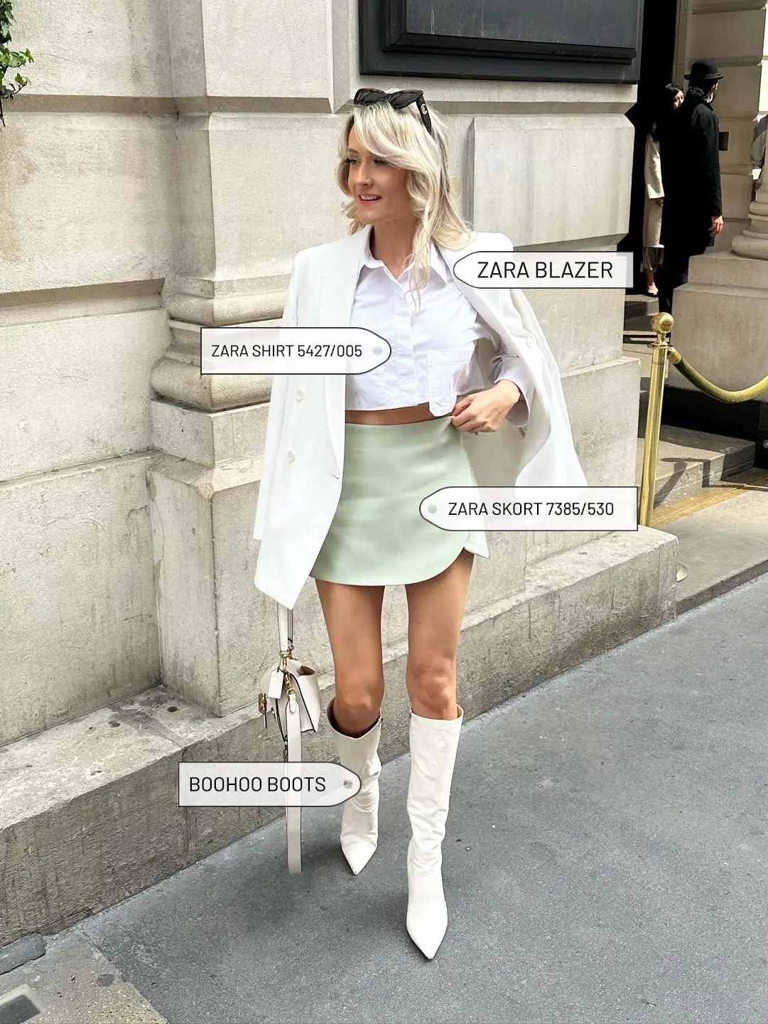 Simple outfit feat. Zara skort