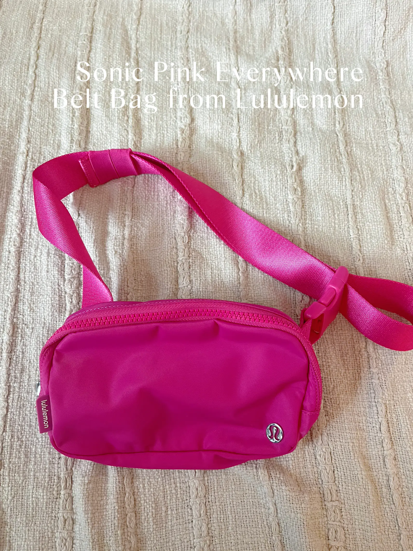 lululemon SONIC PINK BELT BAG JUST RESTOCKED!!! Also new belt bag and