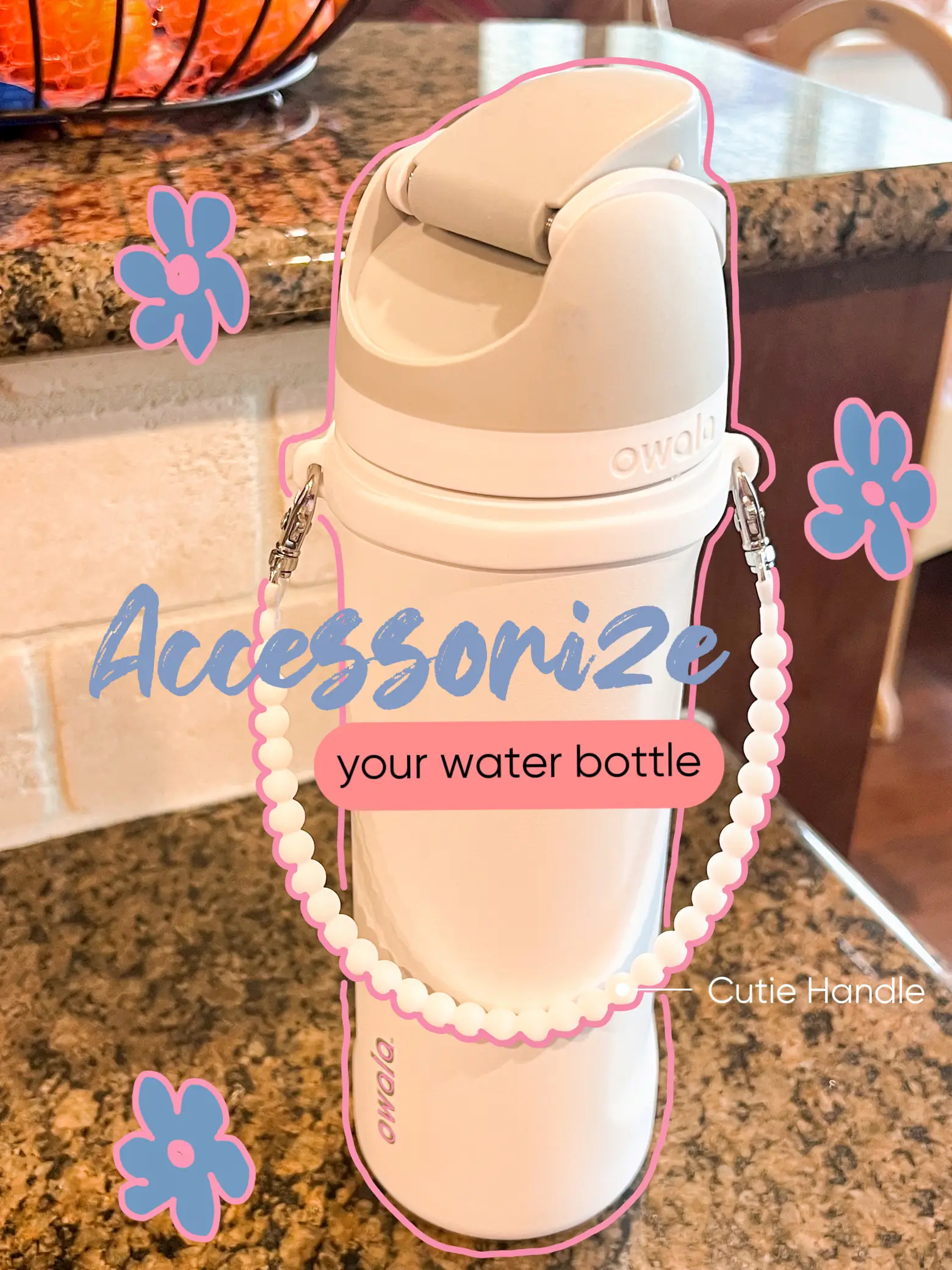 Decorating my Owala Water Bottle 🍊💕  Water bottle, Bottle charms, Sip  water bottle
