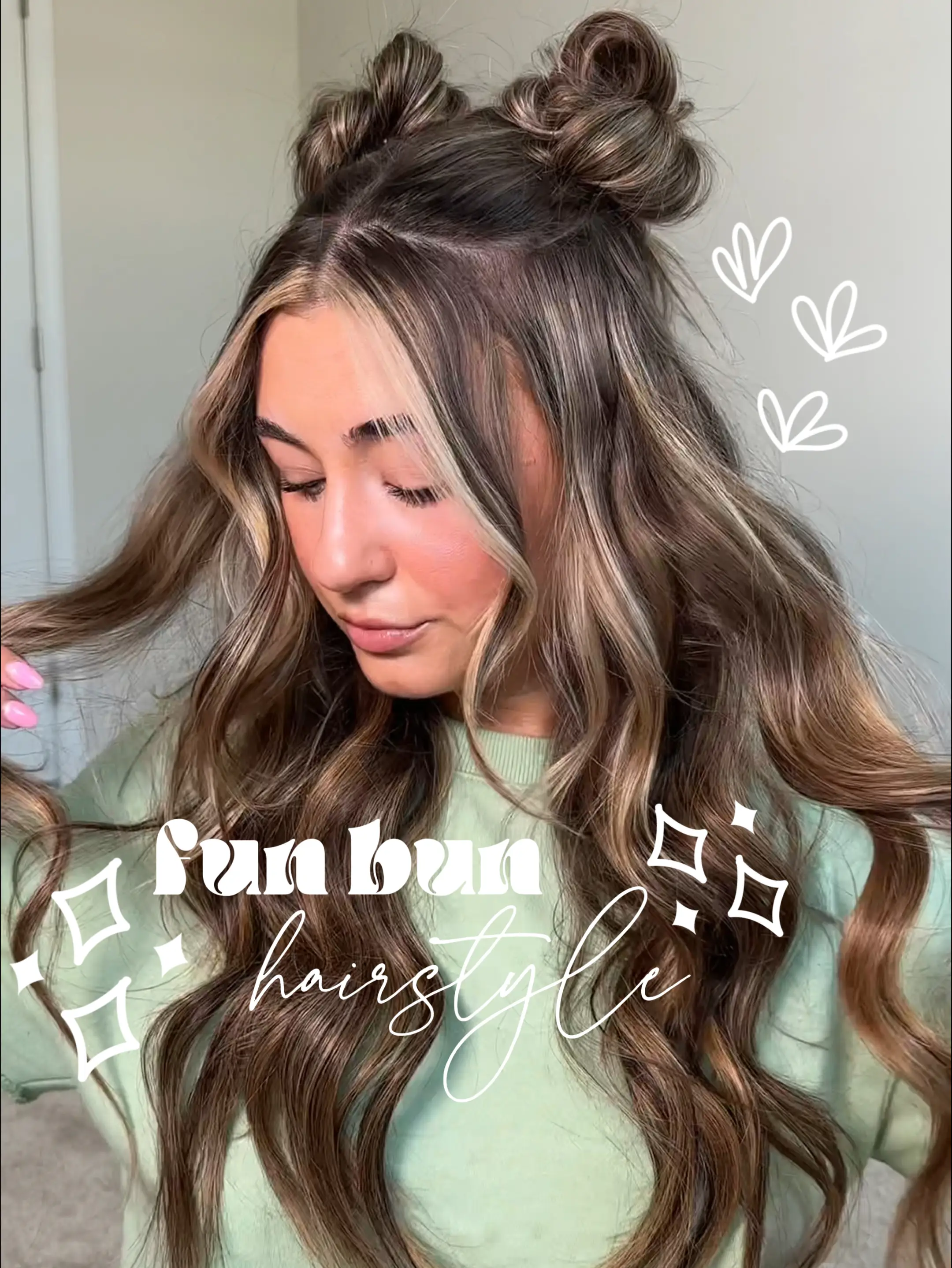 fun bun hairstyle