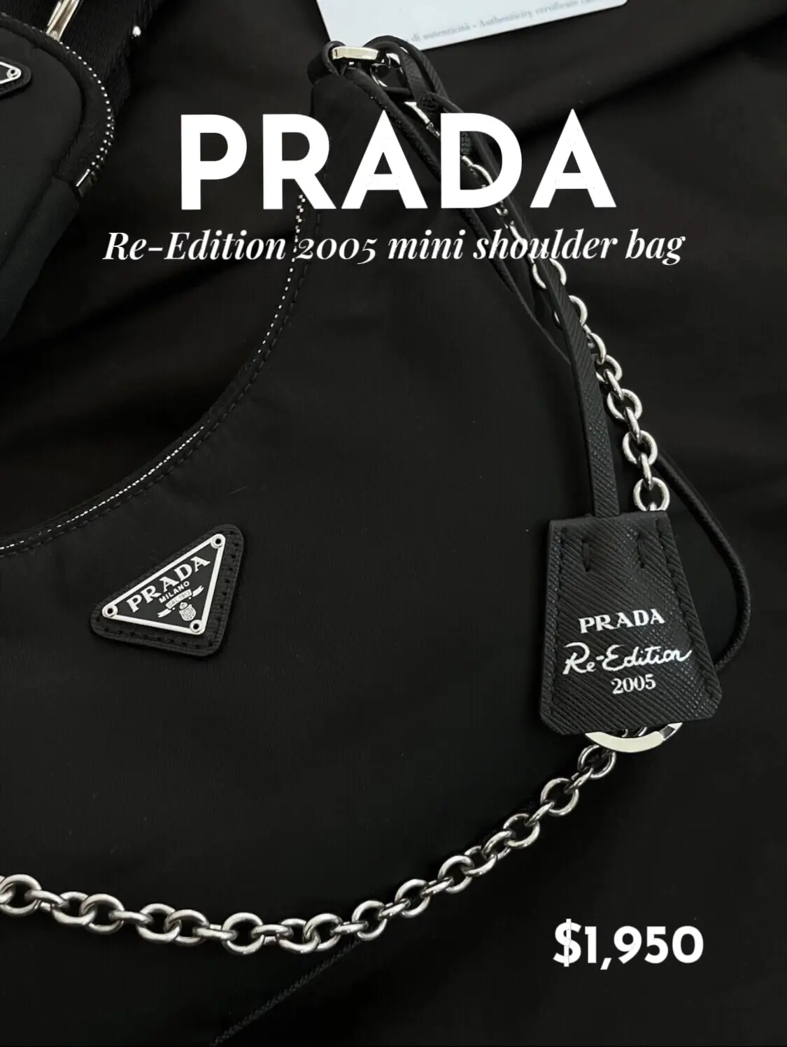 Prada re best sale edition tag