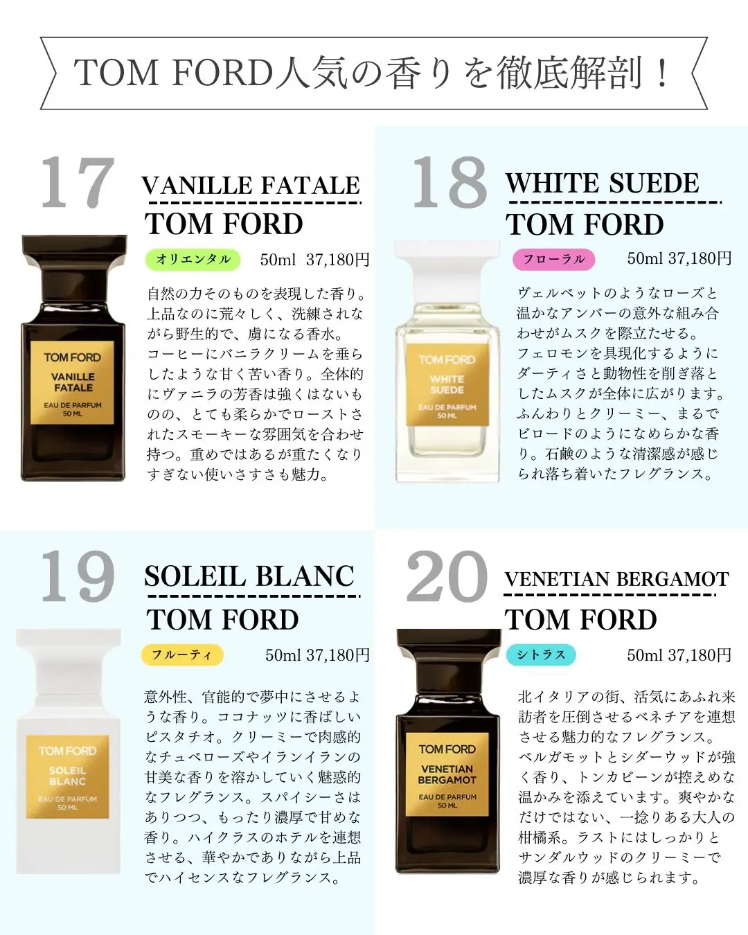 大人の魅力を引き出す🔥TOM FORDの人気香水を徹底解剖💪 | こうすい