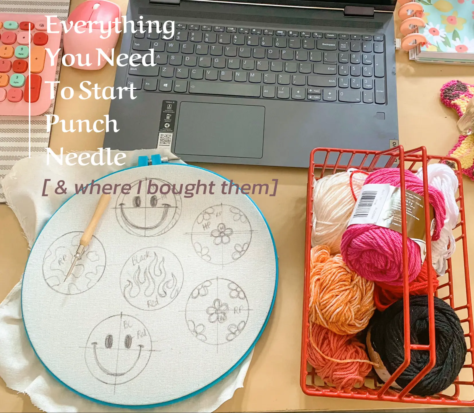 Deciding on a suitable frame or hoop for your punch needle project – Whole  Punching