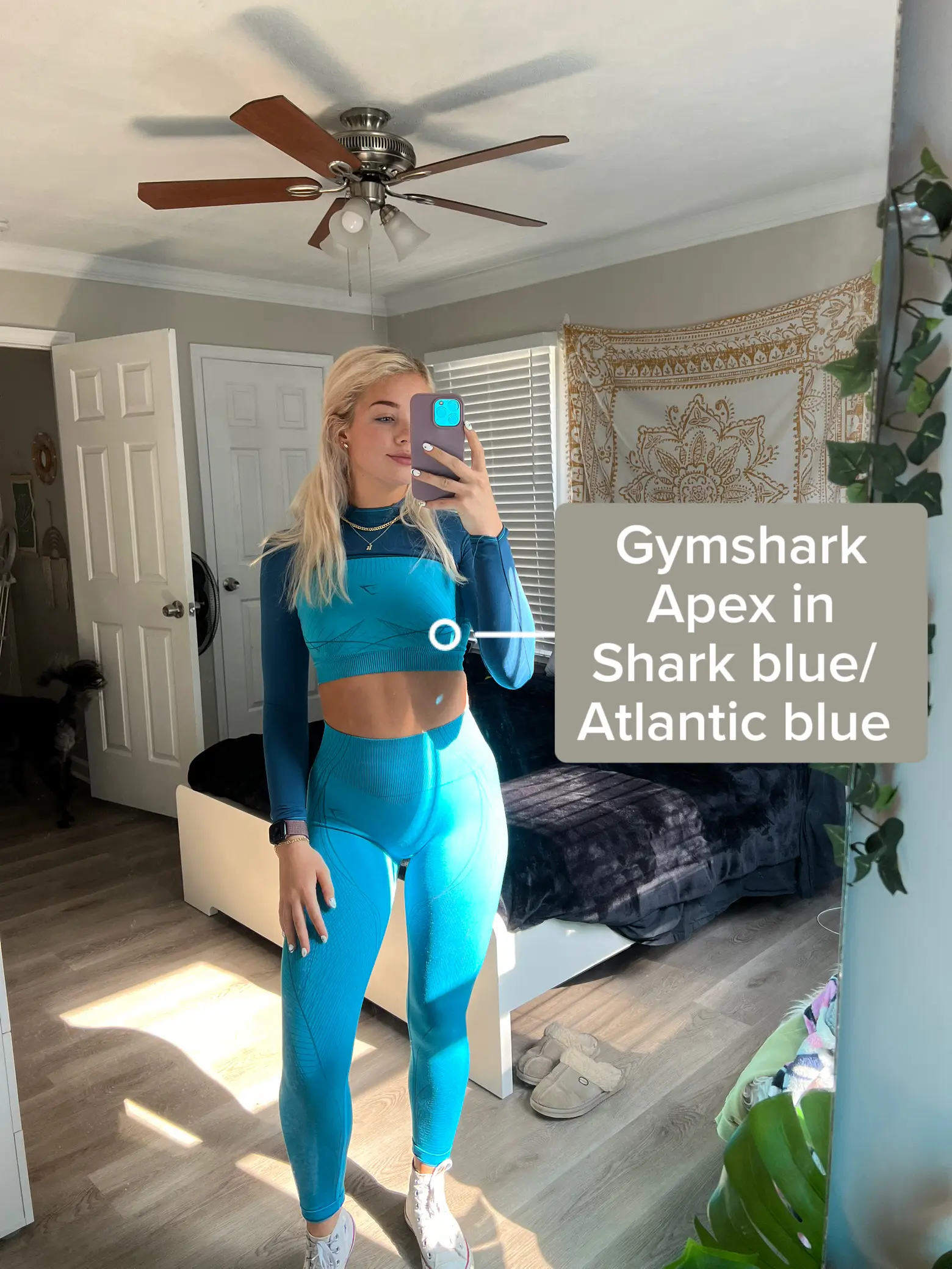 Gymshark Apex Seamless Shrug - Atlantic Blue/Shark Blue