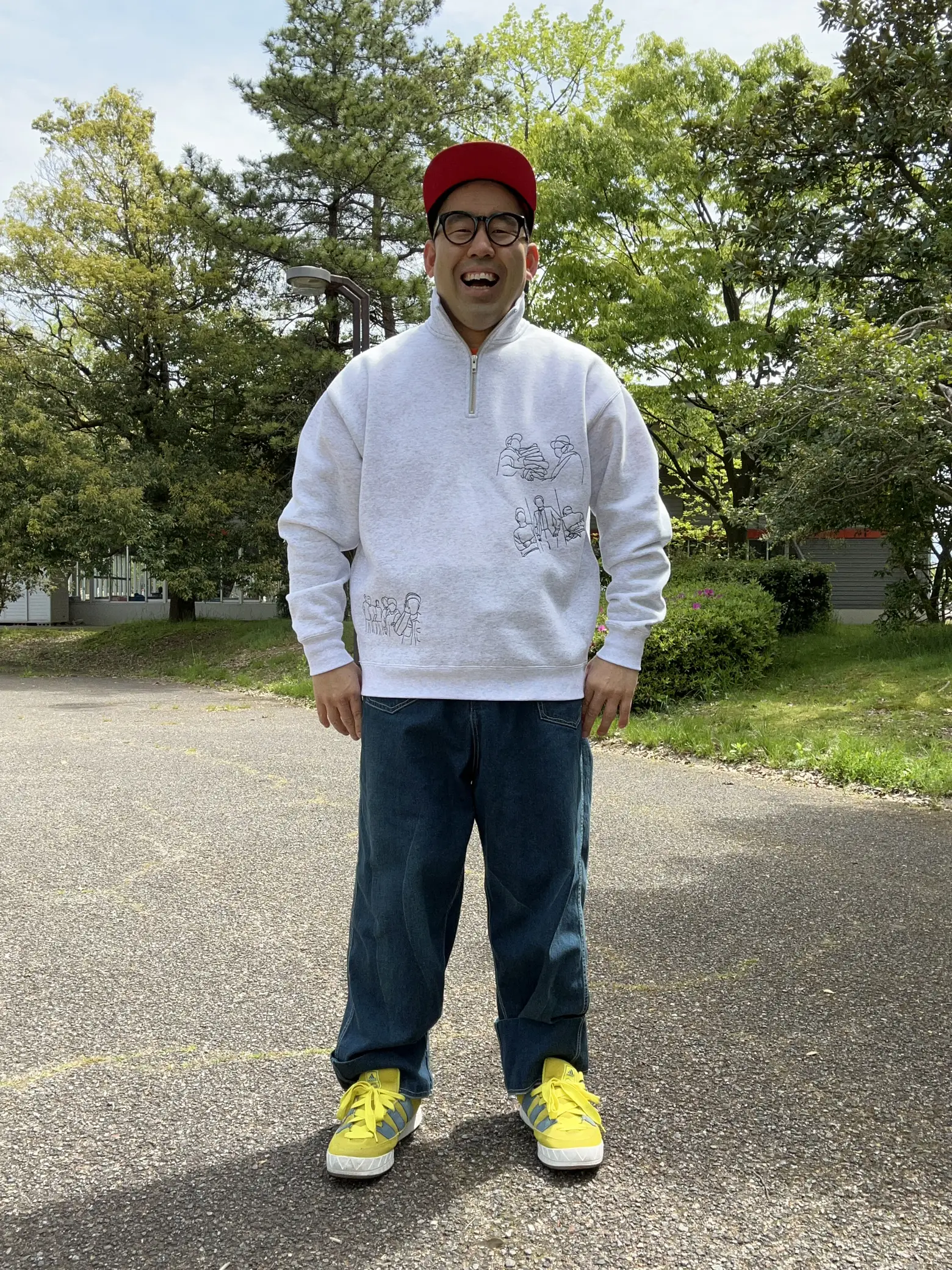 ハーフジップ最高🤩おじさん   | ノビ山本⛰️富山県住みます