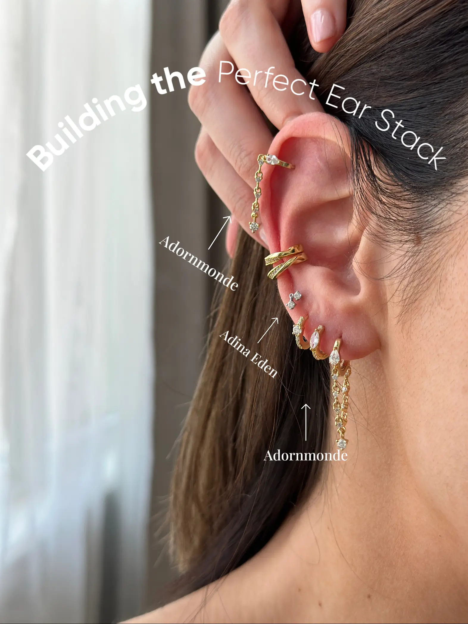 Perfect Stack Bundle - Perfect Stack Bundle in 2023  Earings piercings,  Stacked earrings, Gold necklace women
