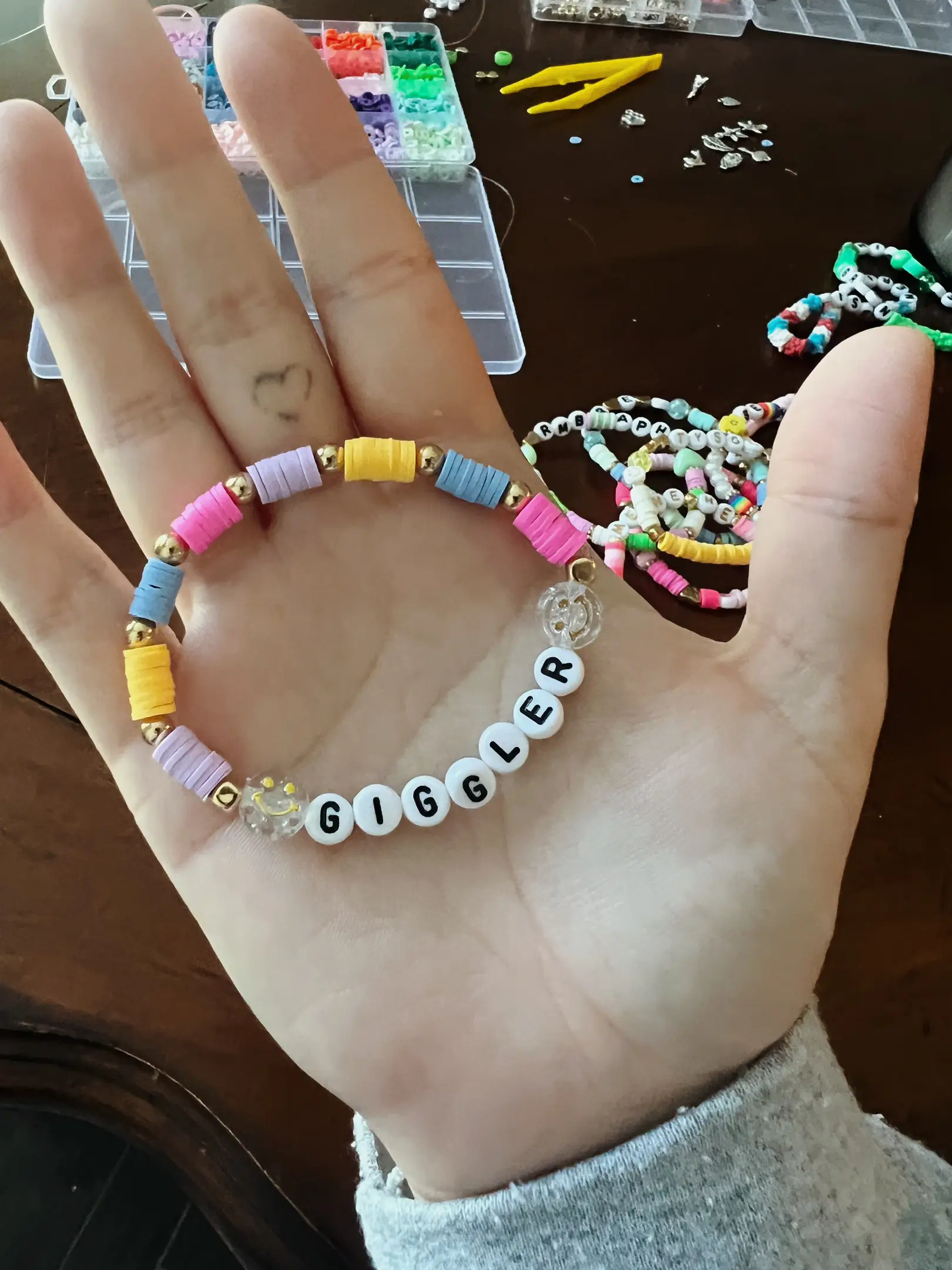 Cute DIY Summer Friendship Bracelet with Letter Beads