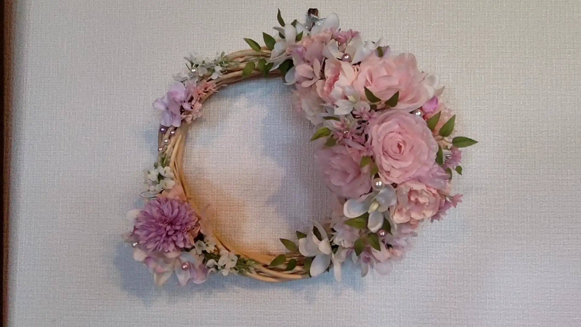 春待ちアンティーク春色の小花ハーフリース