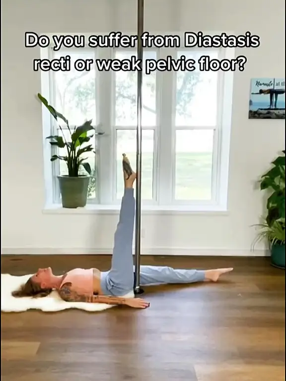 Heal weak pelvic floor & diastasis recti Pole Yoga, Video published by  JenPolisticYogi