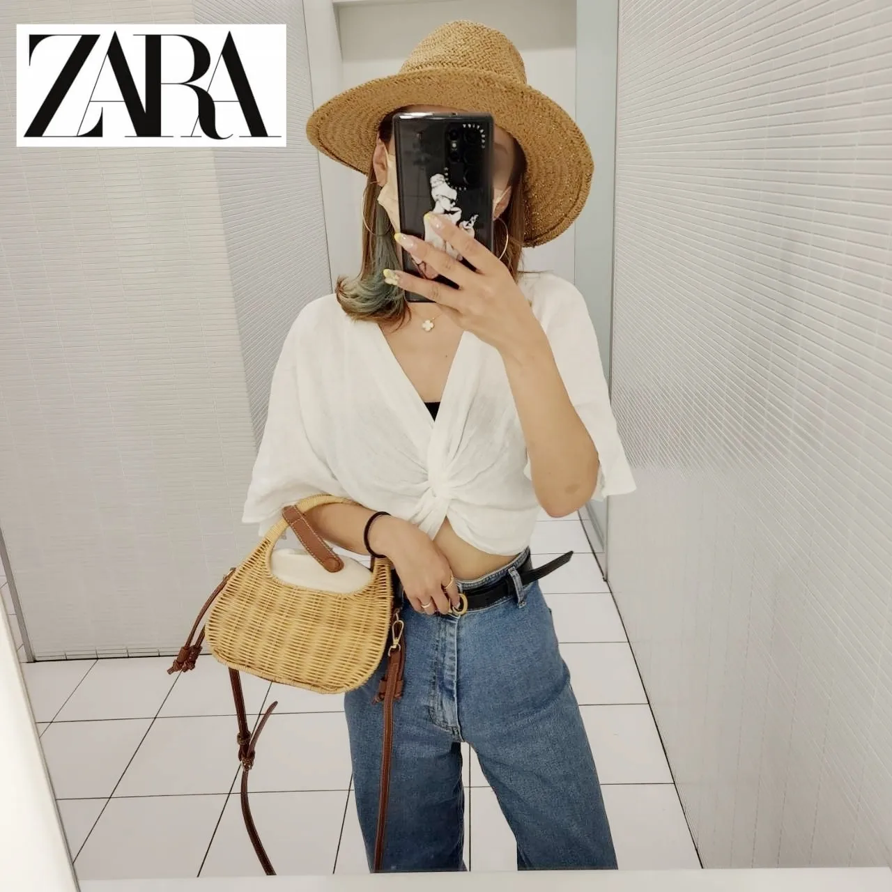 zara 帽子 コーデ オファー