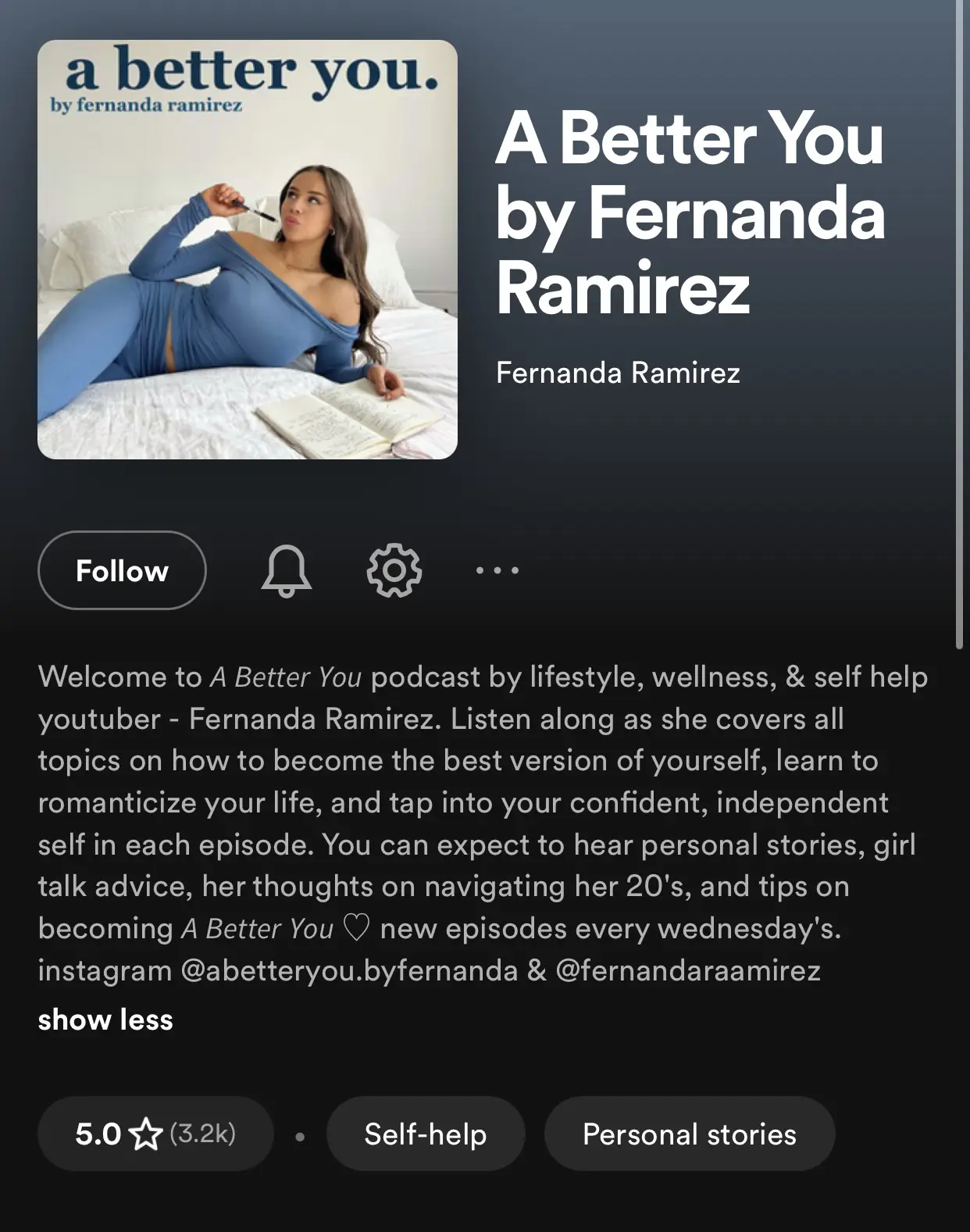  A podcast cover with a woman on it.