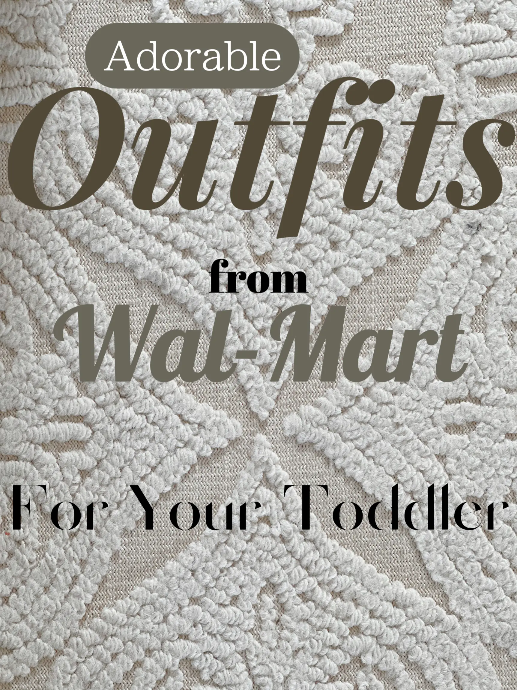 These neutral colors for your toddler?!