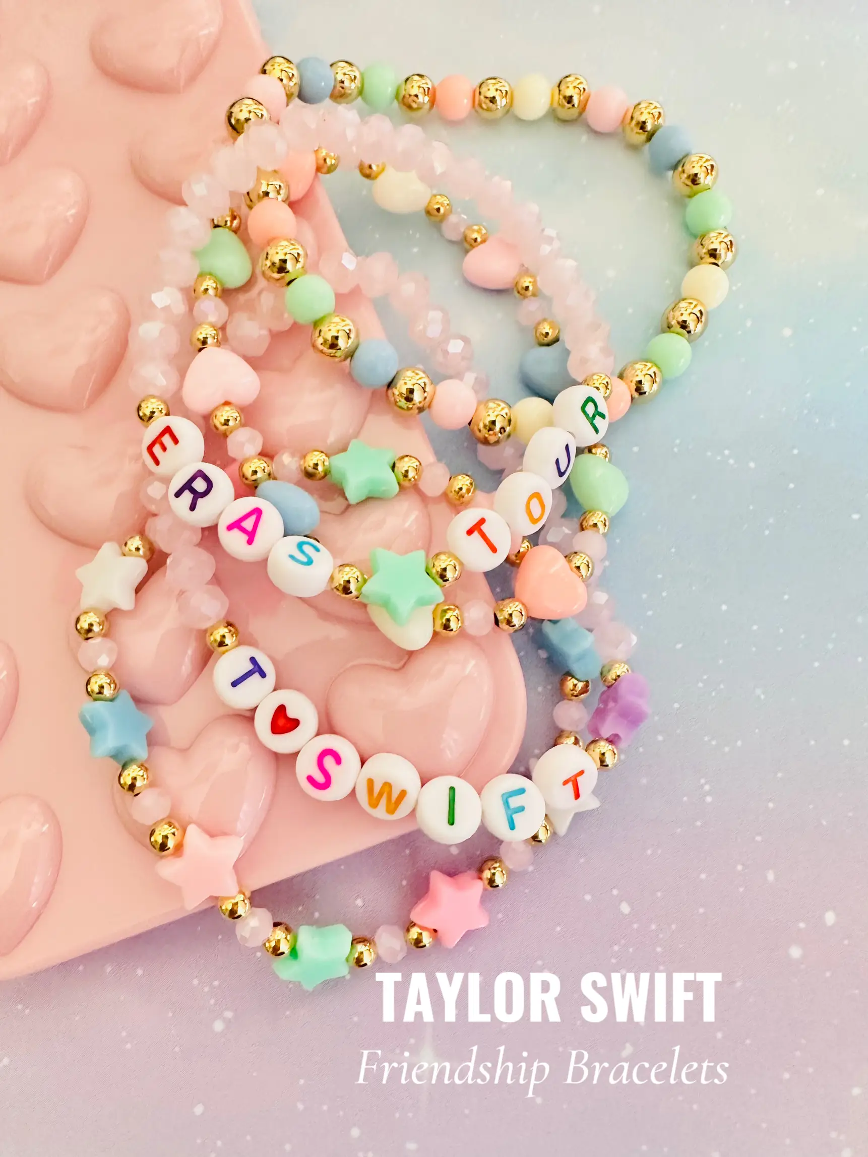 Five-pack of Taylor Swift-themed Friendship Bracelets 