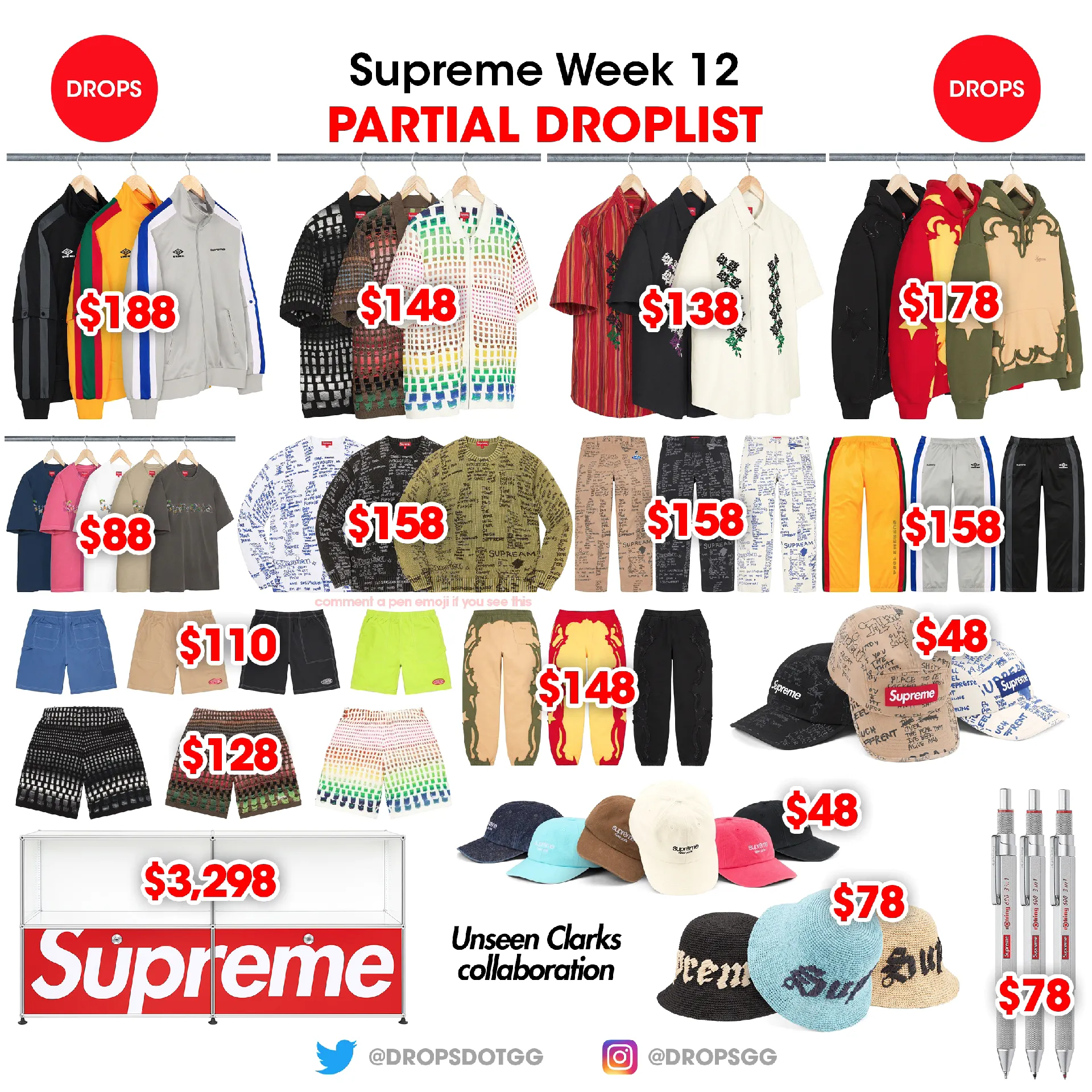 Supreme drop clearance list