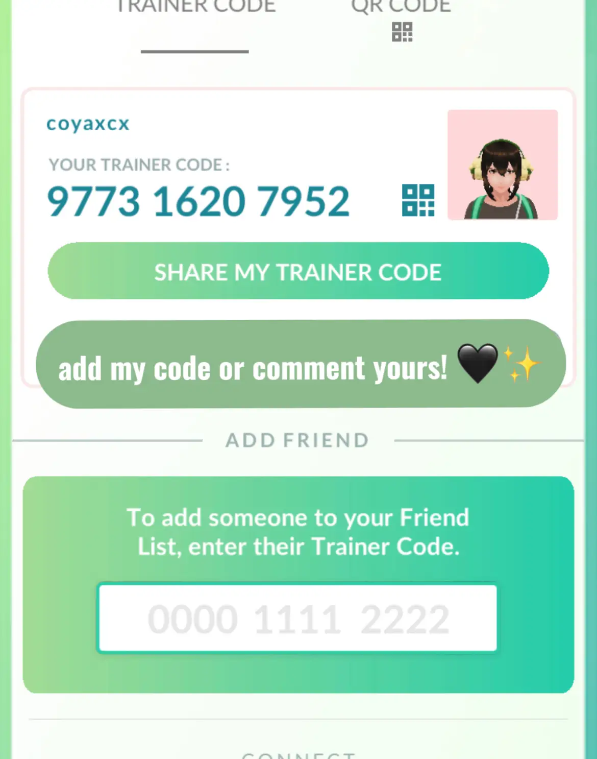 Let's be Pokémon Go friends? 🖤