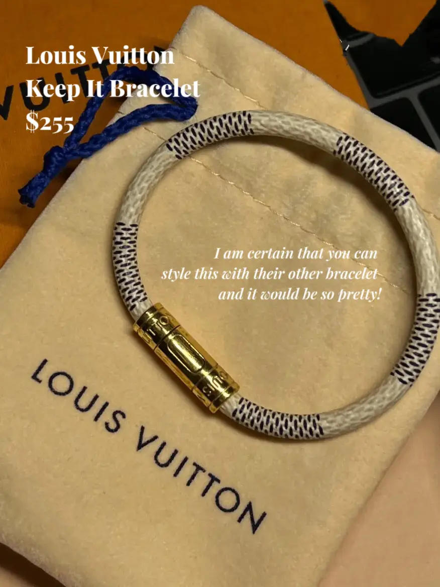 Louis Vuitton, Jewelry, Louis Vuitton Keep It Bracelet In Damier Azur