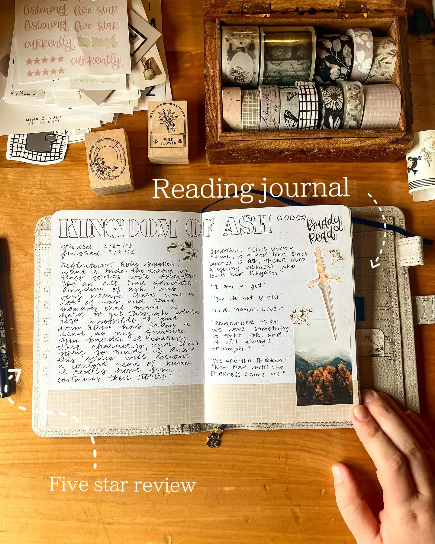 Reading journal - Kingdom of Ash, Gallery posted by Whitney ✨