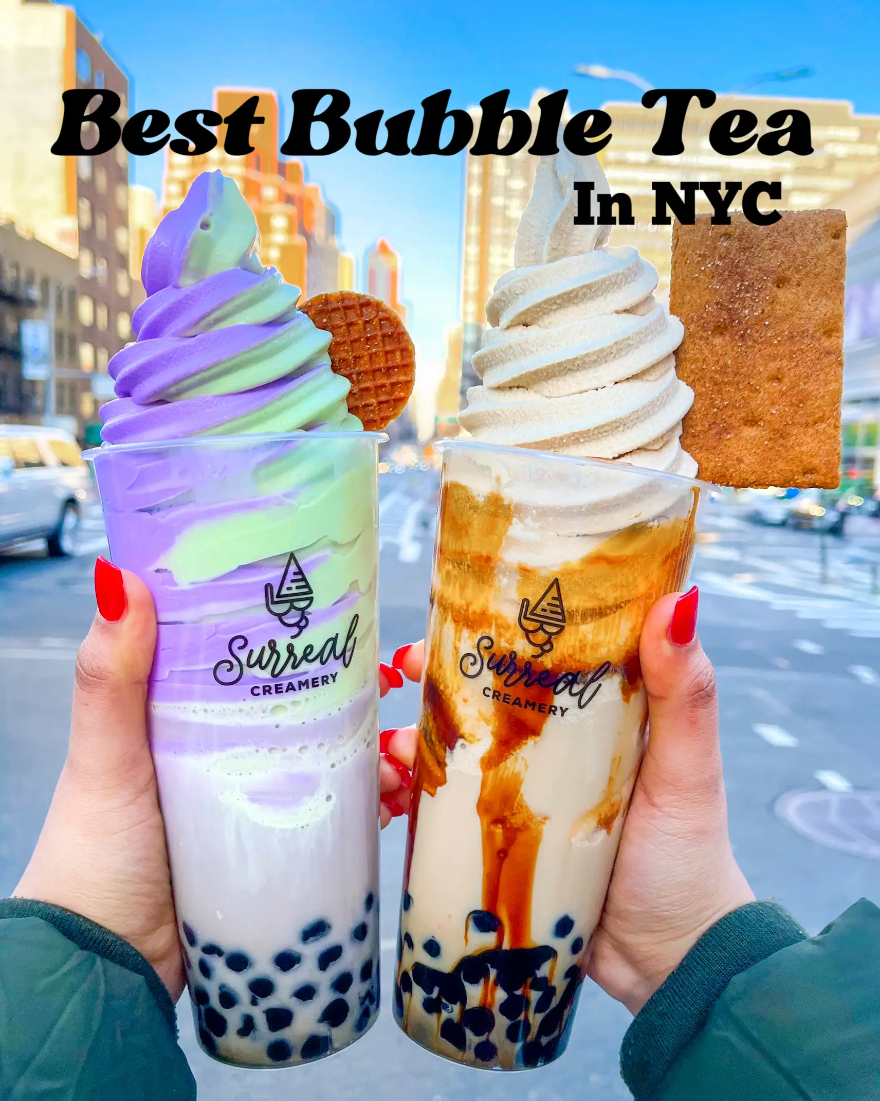 Purple berry bubble smoothie: boba drink recipe (see kate sew)