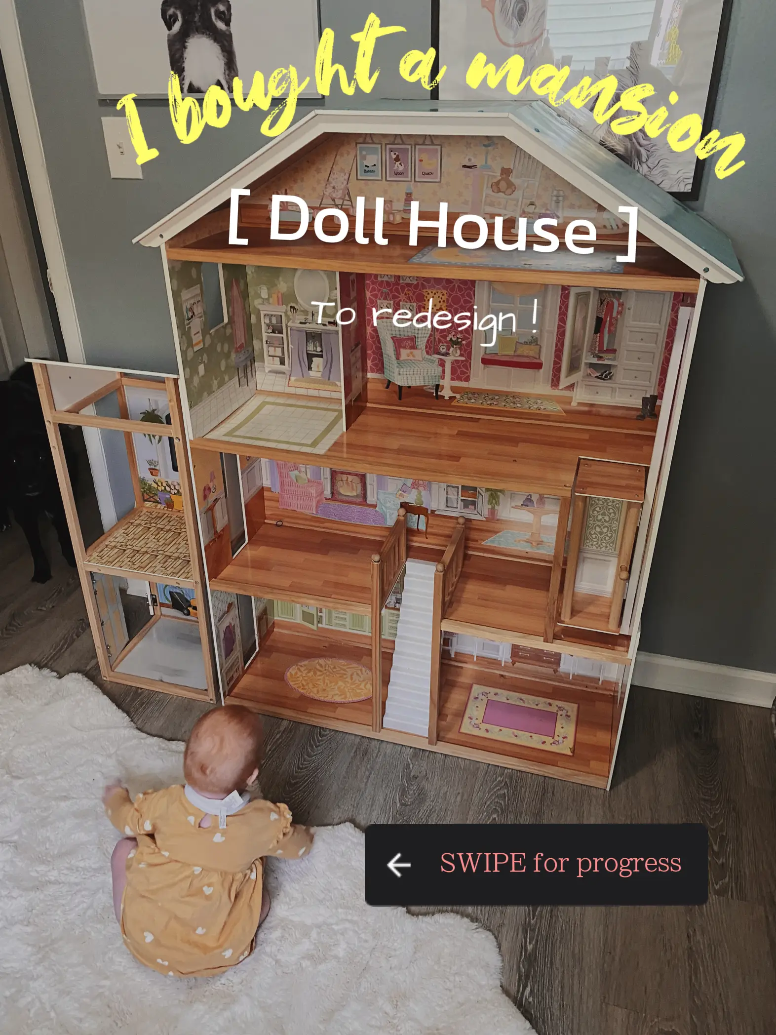 I bought an vintage dollhouse, let's renovate it together! What should, Dollhouse Makeover