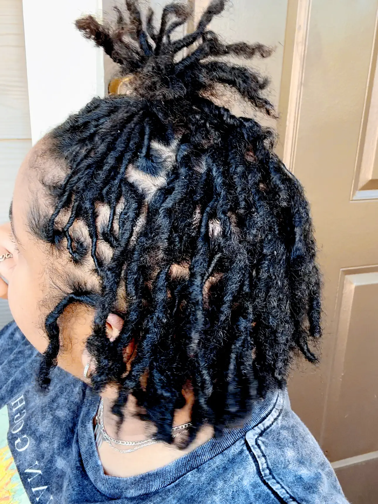 This is one alternative to retwist w/o using clips. 11 Months Loc'd , locs