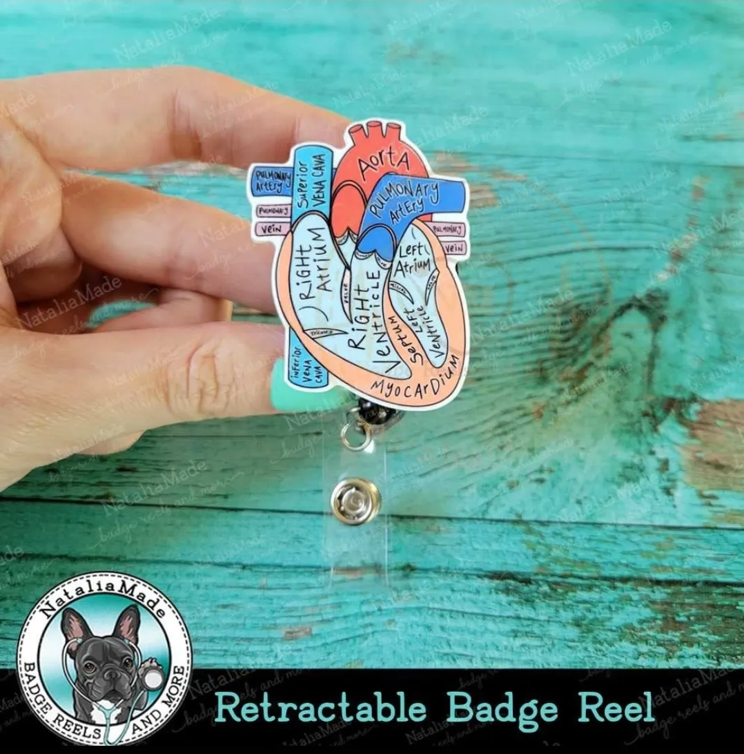 Anatomical Heart Badge Reel by NataliaMade