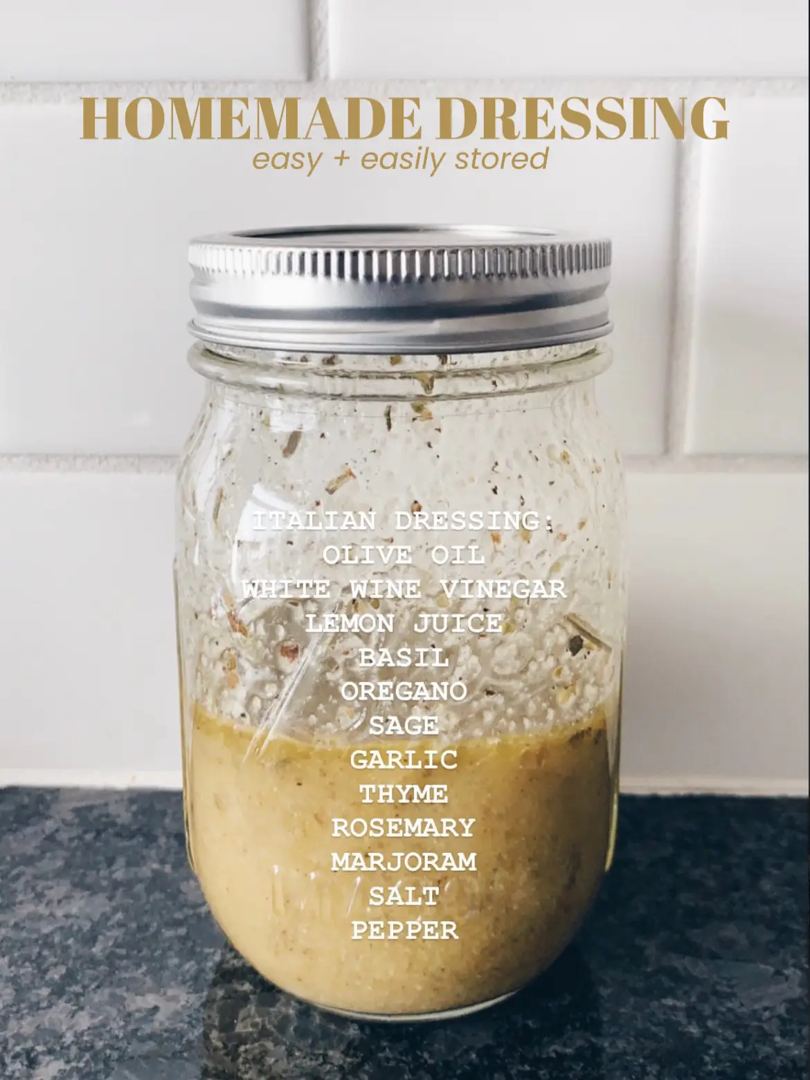 Homemade Italian Dressing Gallery posted by McKenna Leonard Lemon8