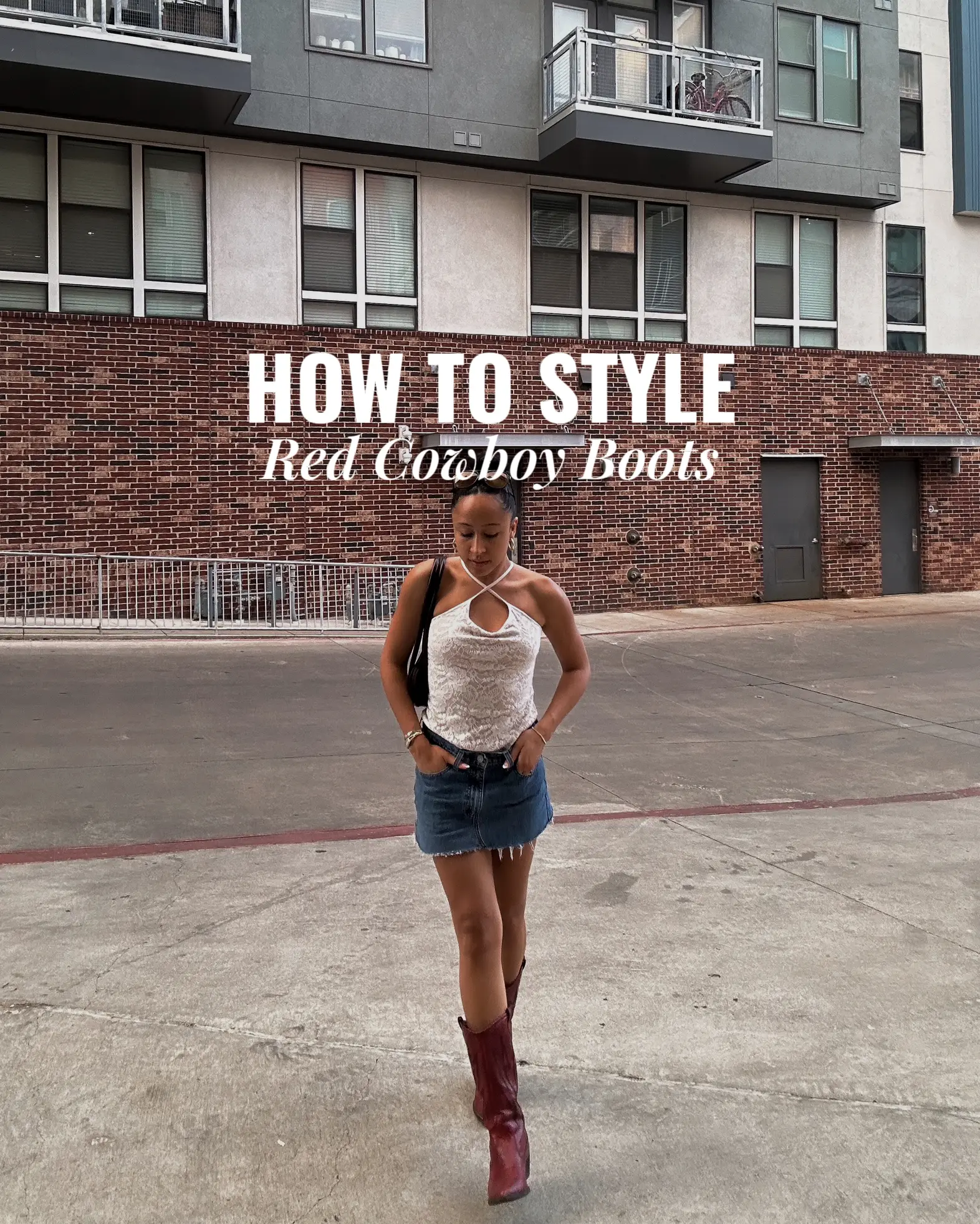 How to style white cowboy boots wearing black pants 👢 Let me know you