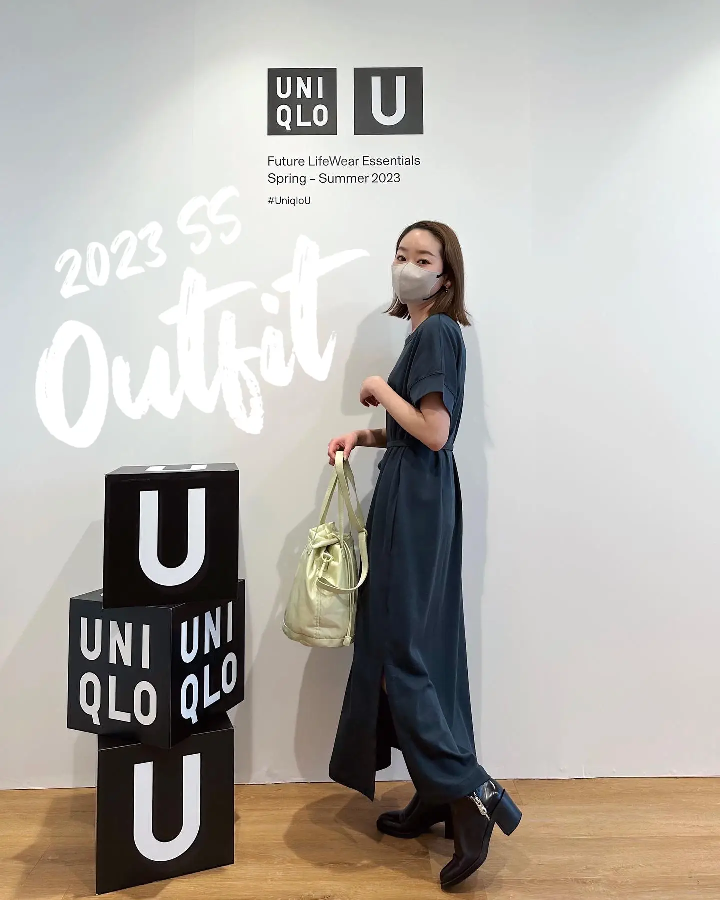 UNIQLO U 2023ss 】新作！シンプルワンピースコーデ | YumiCa /152cmが