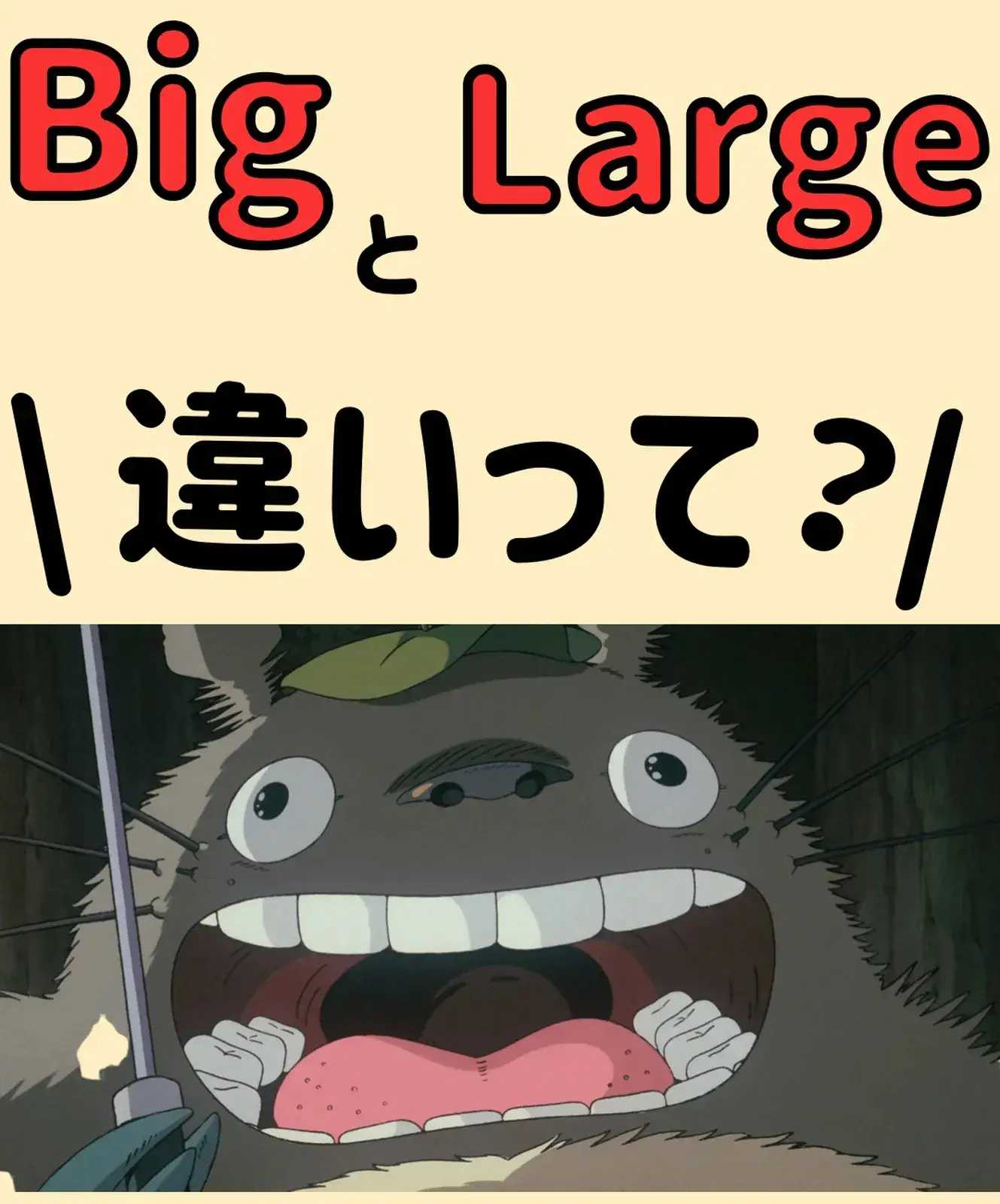 What is the difference between BIG and LARGE?