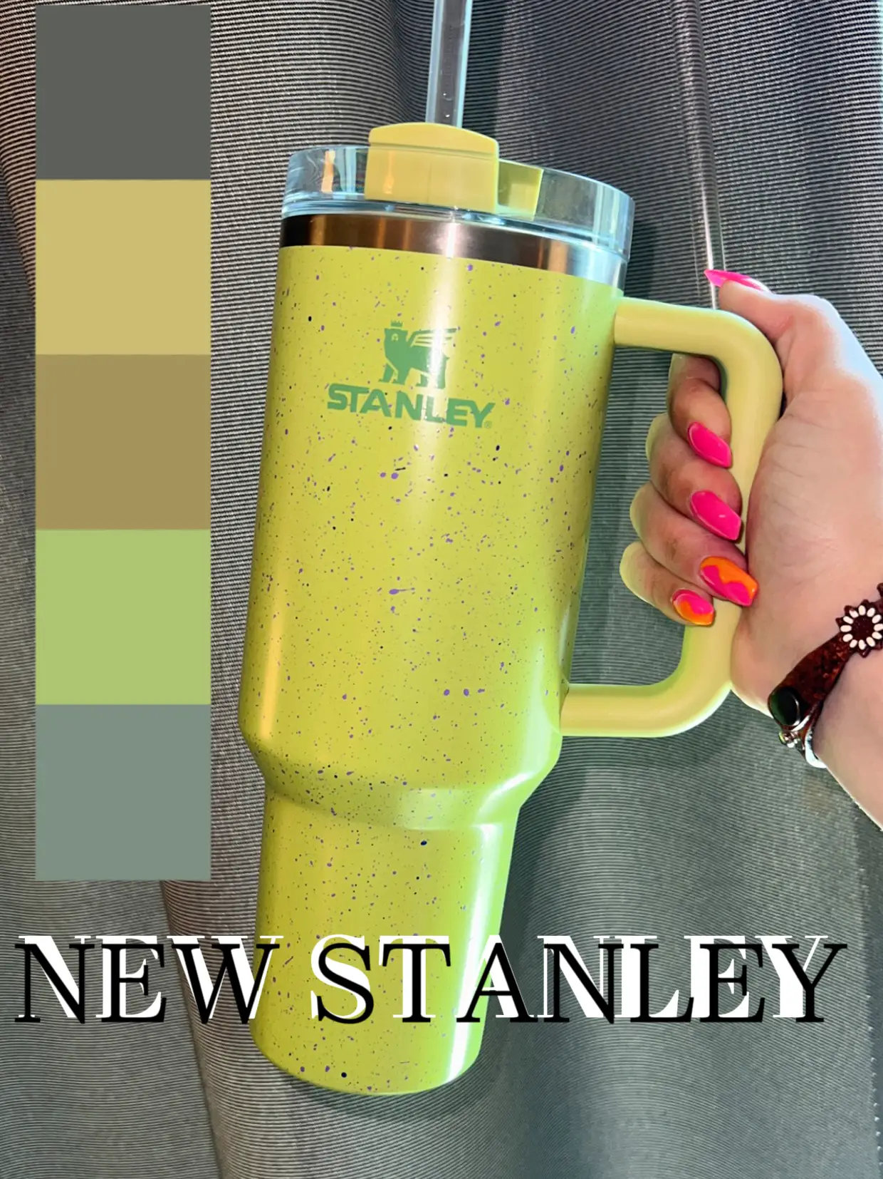 this new peach tie dye stanley tumbler is my new obsession