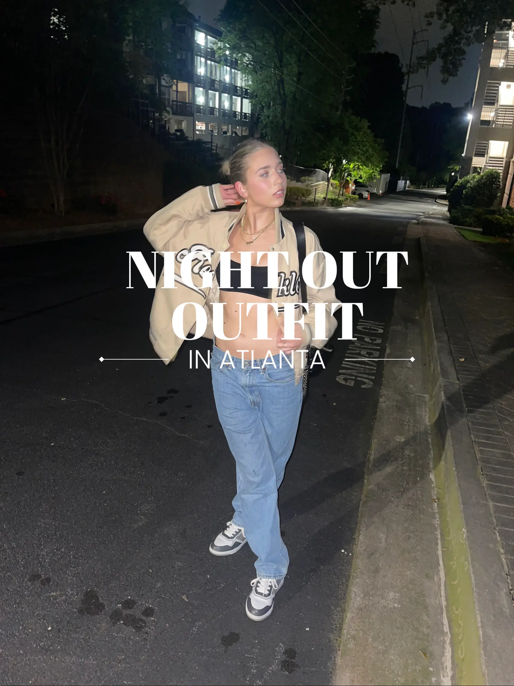 Night outfit with sneakers hotsell