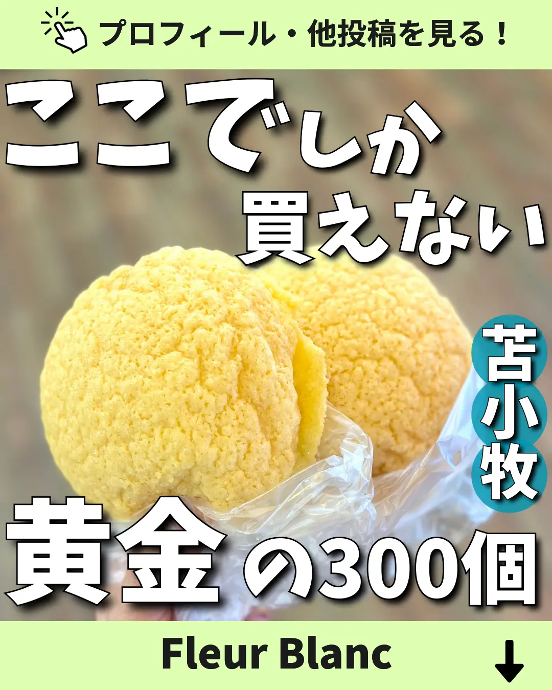 黄金のメロンパン】1日限定300個だけ！ | Rui/hokkaidoが投稿した