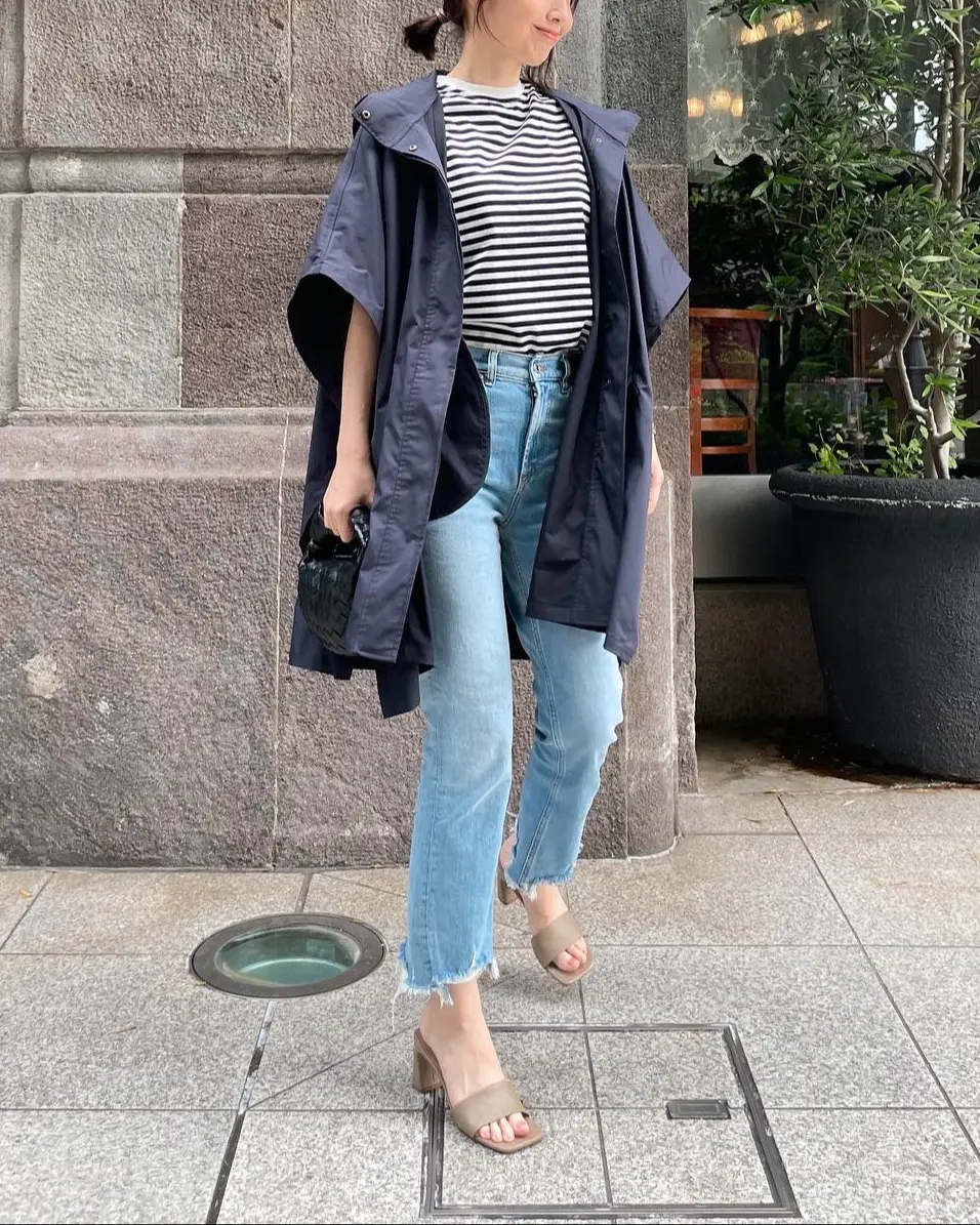 Heathe ウーリーテック 2WAY ミドル ケープコート 秋冬アウター